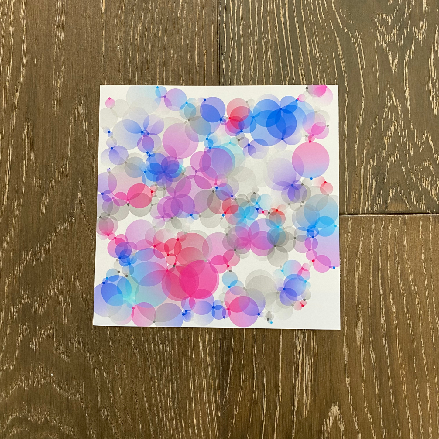 Original Art Print - pink, white, & blue