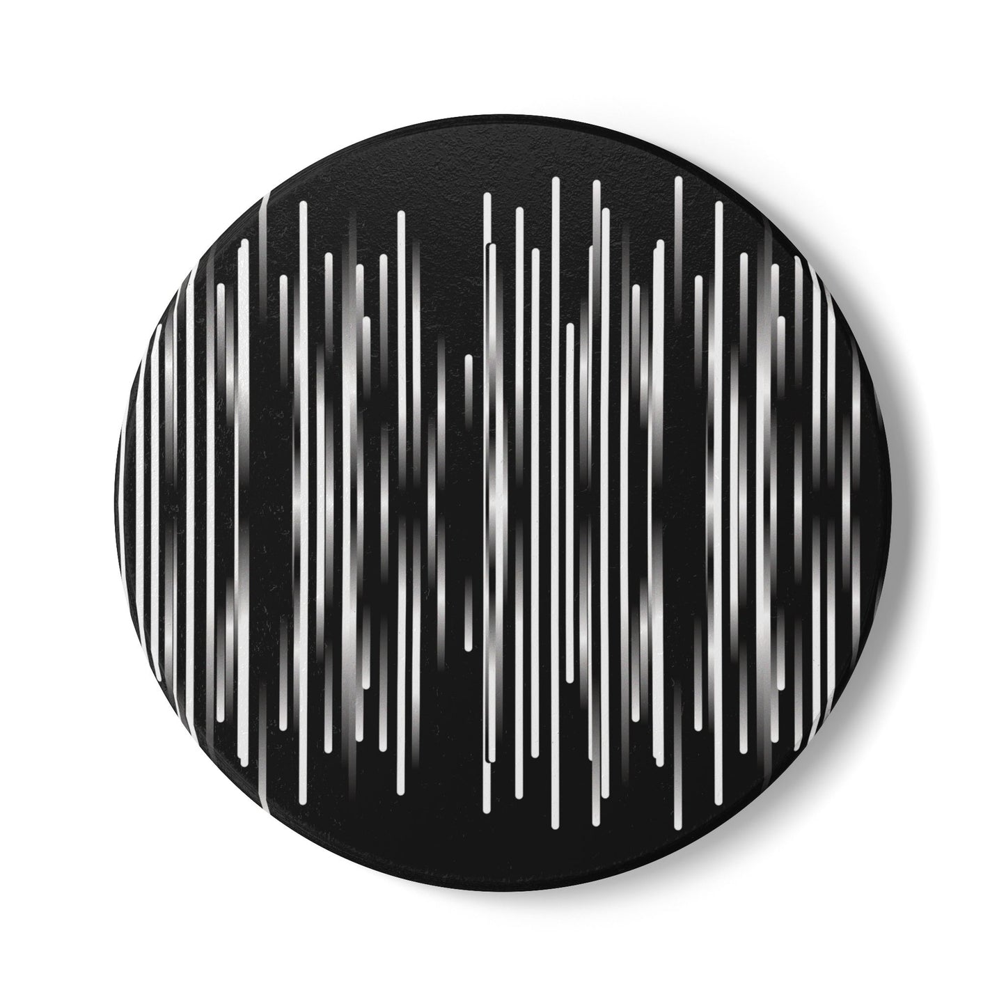 Ceramic Coaster - black & white & shadow - Pattern 1
