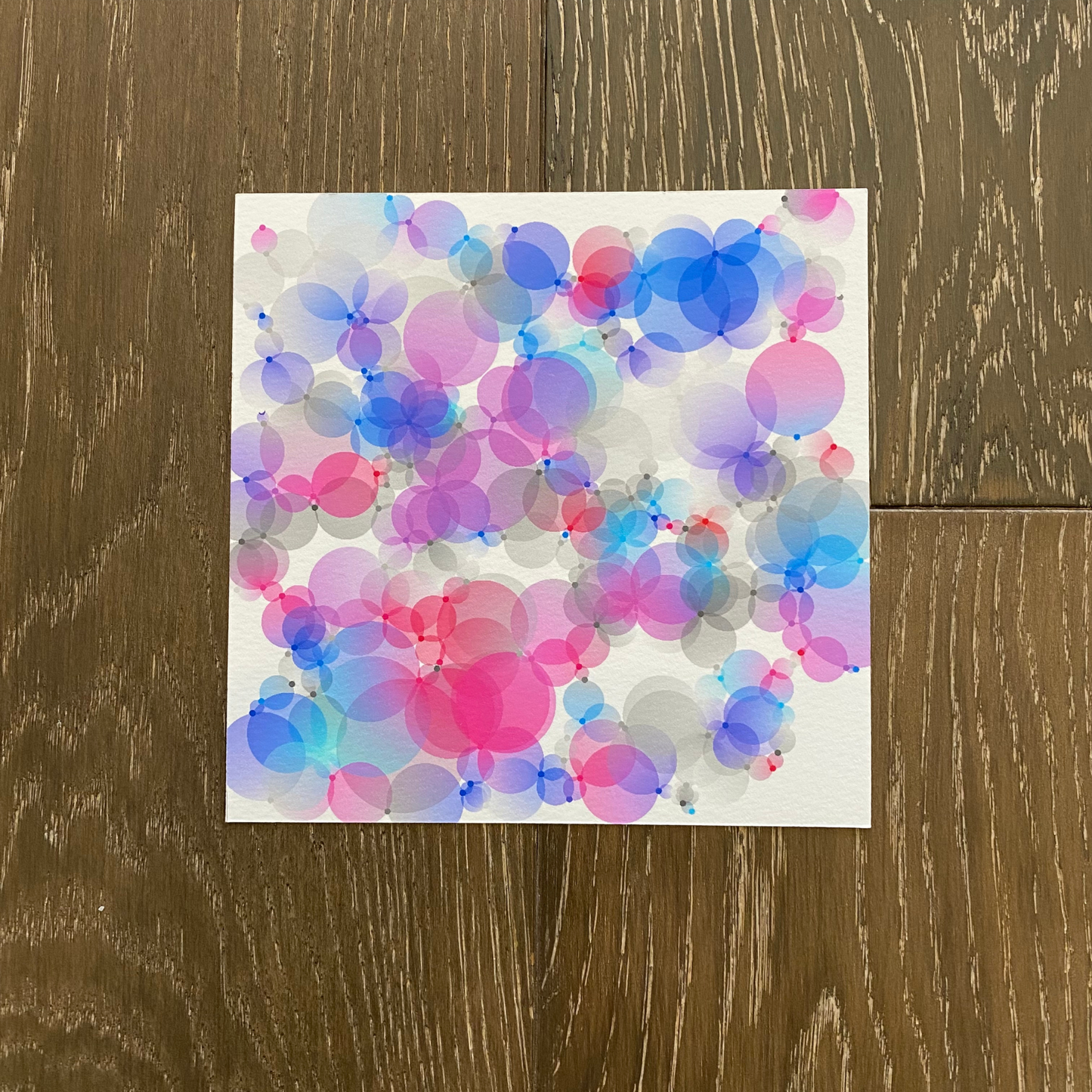 Original Art Print - pink, white, & blue