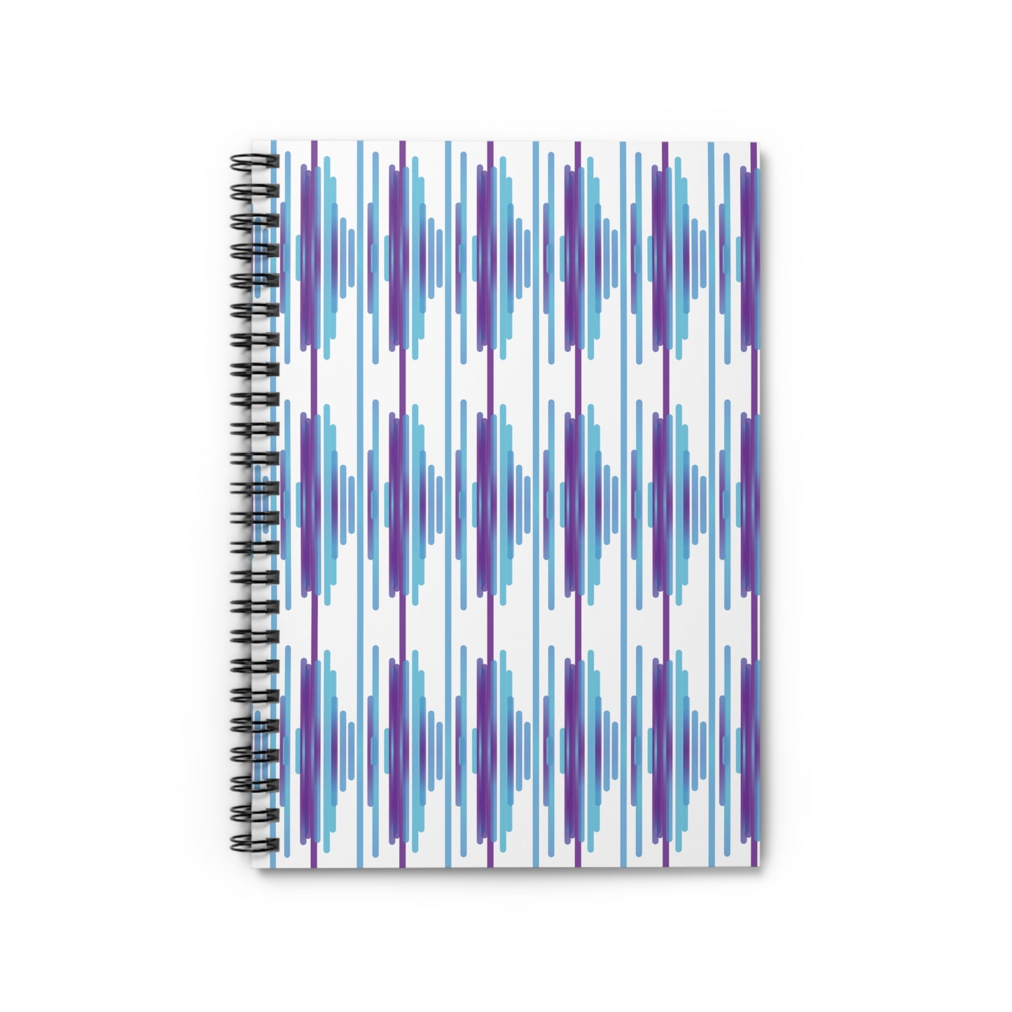 Spiral Notebook with Rule Lined Paper - cloudy purple daze (Pattern 2)