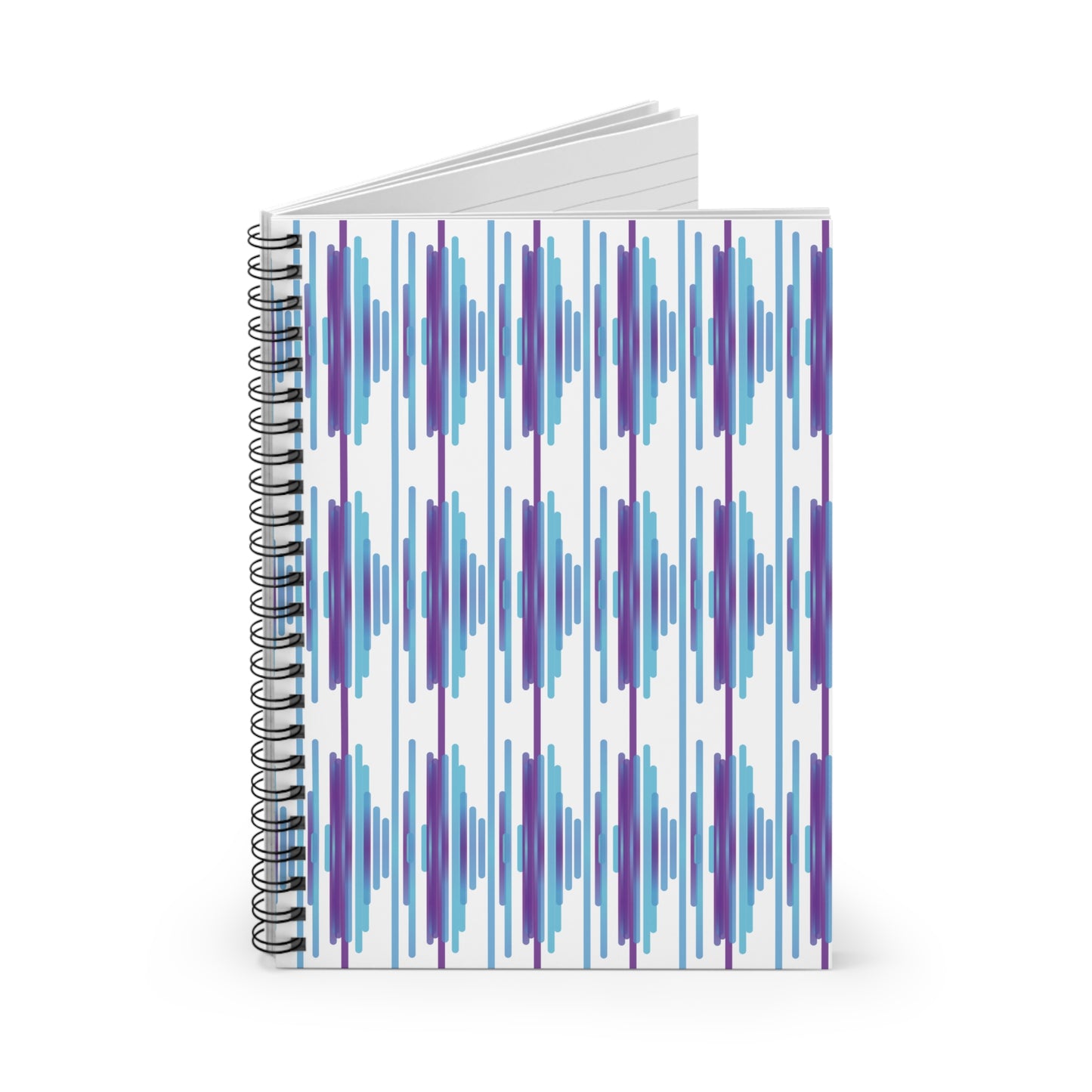 Spiral Notebook with Rule Lined Paper - cloudy purple daze (Pattern 2)