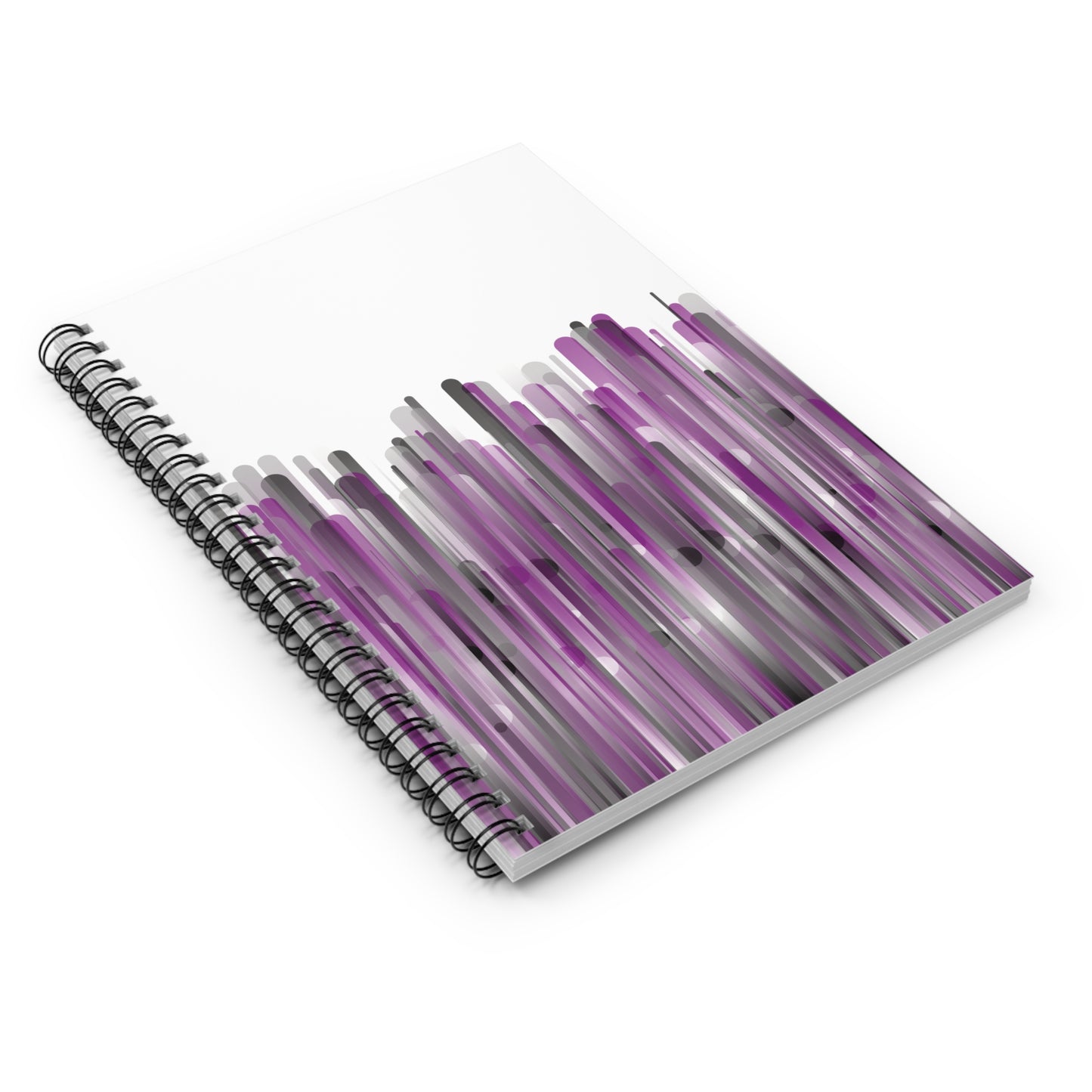 Spiral Notebook with Rule Lined Paper - city skyline (Inverted)