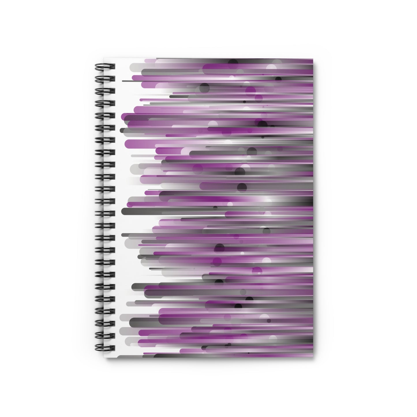 Spiral Notebook with Rule Lined Paper - city skyline - Rotated Right
