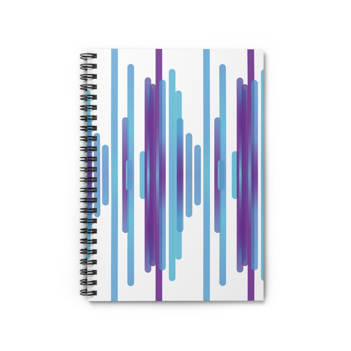 Spiral Notebook with Rule Lined Paper - cloudy purple daze (Pattern 1)