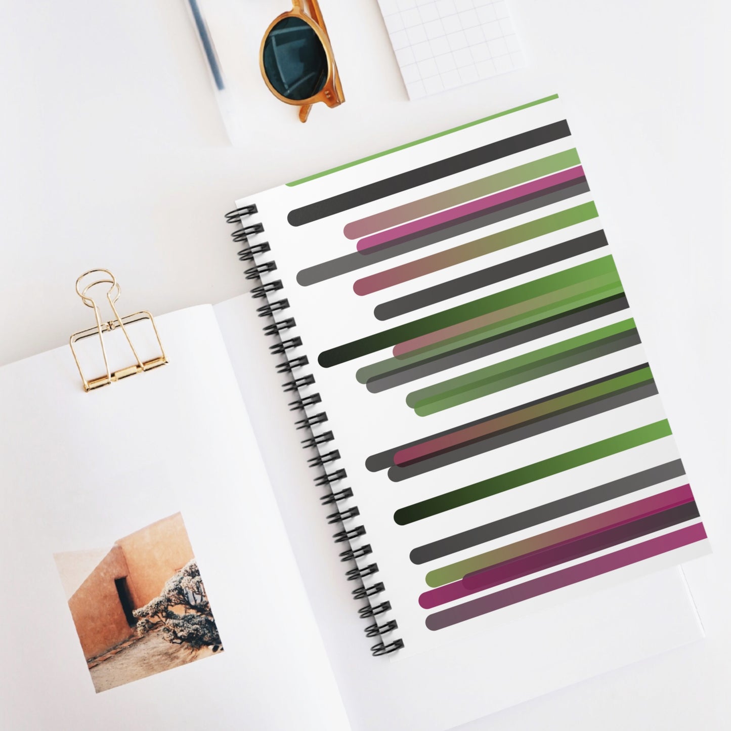 Spiral Notebook with Rule Lined Paper - i hope you're happy - Rotated Right