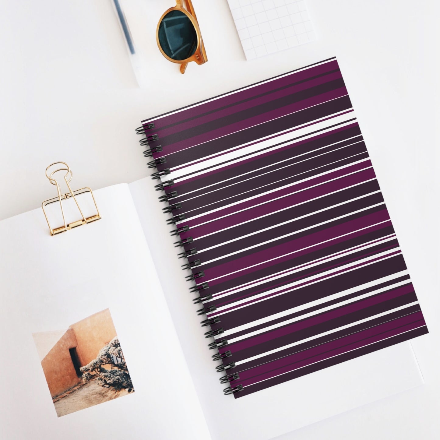 Spiral Notebook with Rule Lined Paper - grapevine v20.2.5 - Rotated
