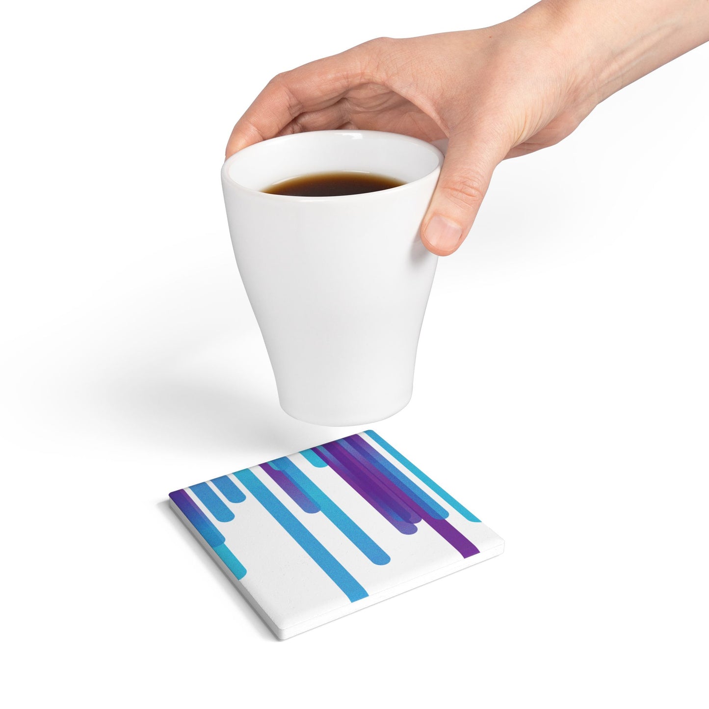 Ceramic Coaster - cloudy purple daze