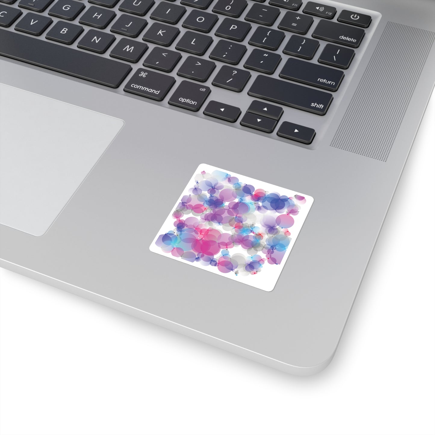 Square Stickers - pink, white, & blue