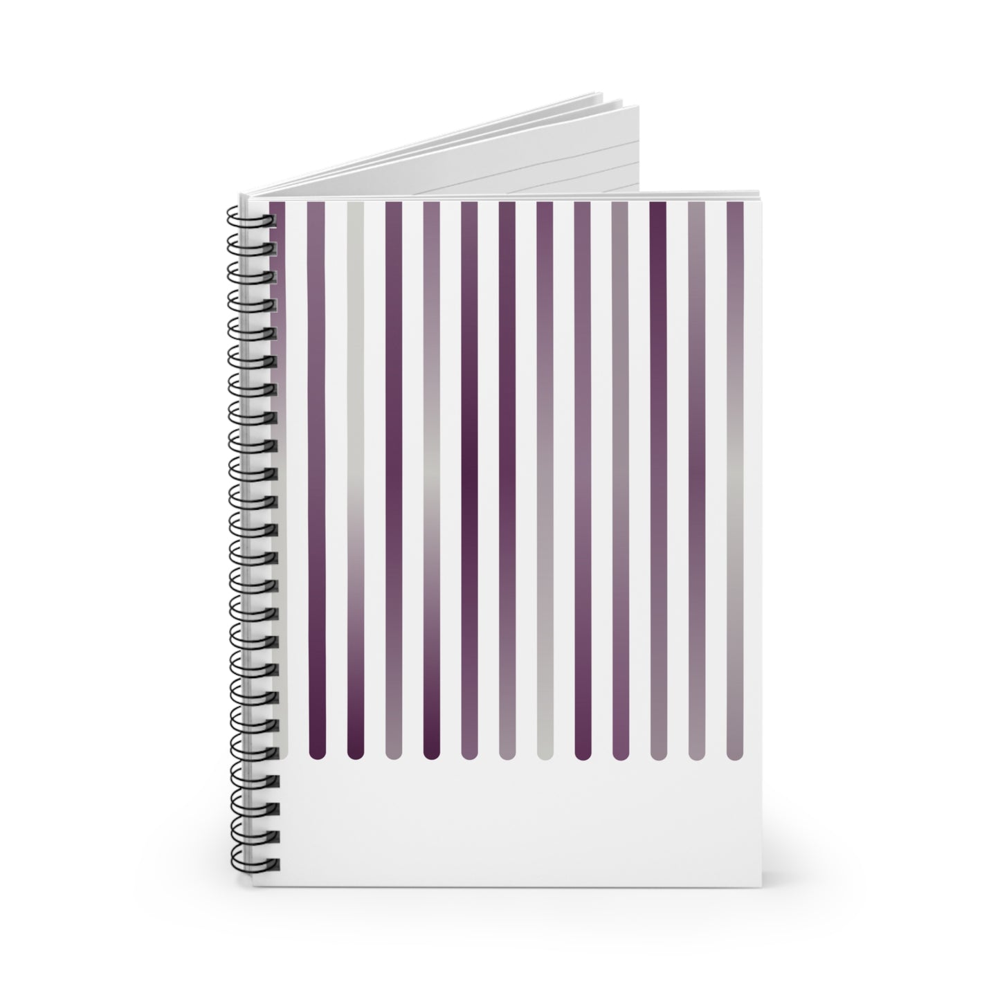 Spiral Notebook with Rule Lined Paper - amethyst silver