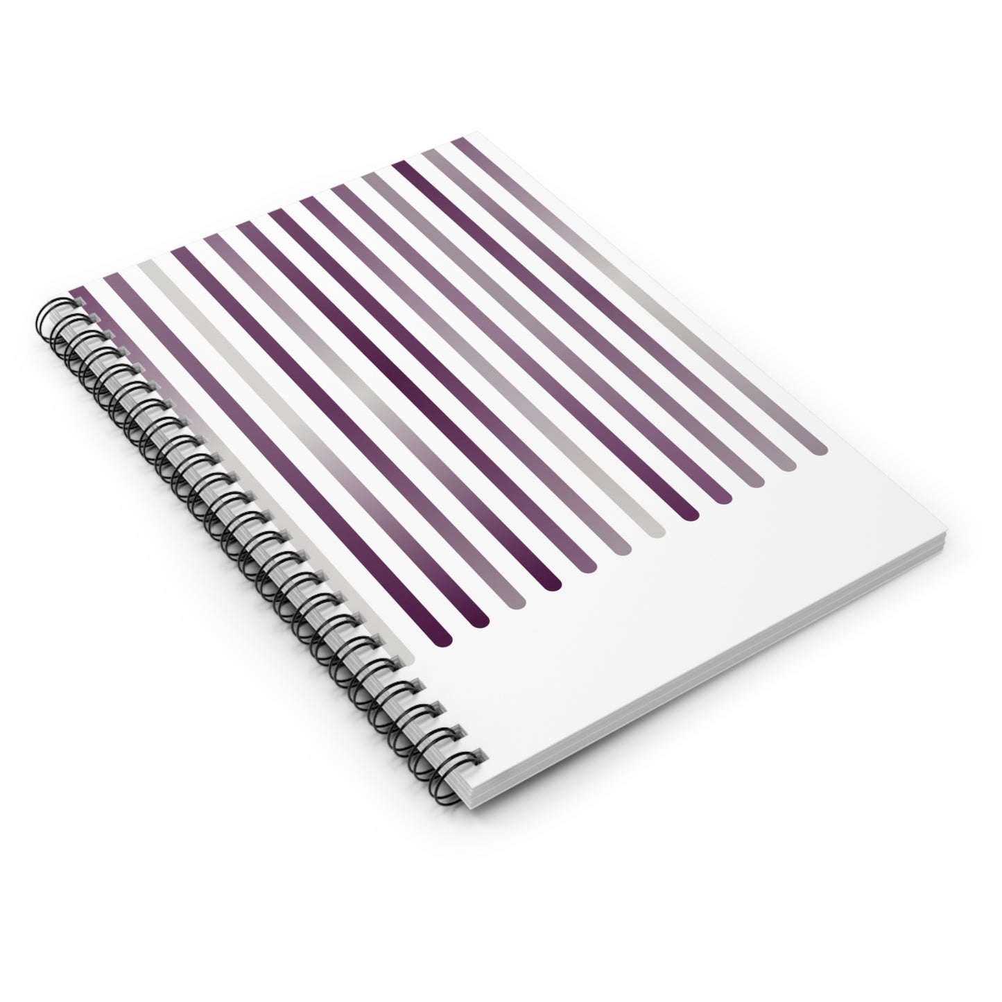 Spiral Notebook with Rule Lined Paper - amethyst silver