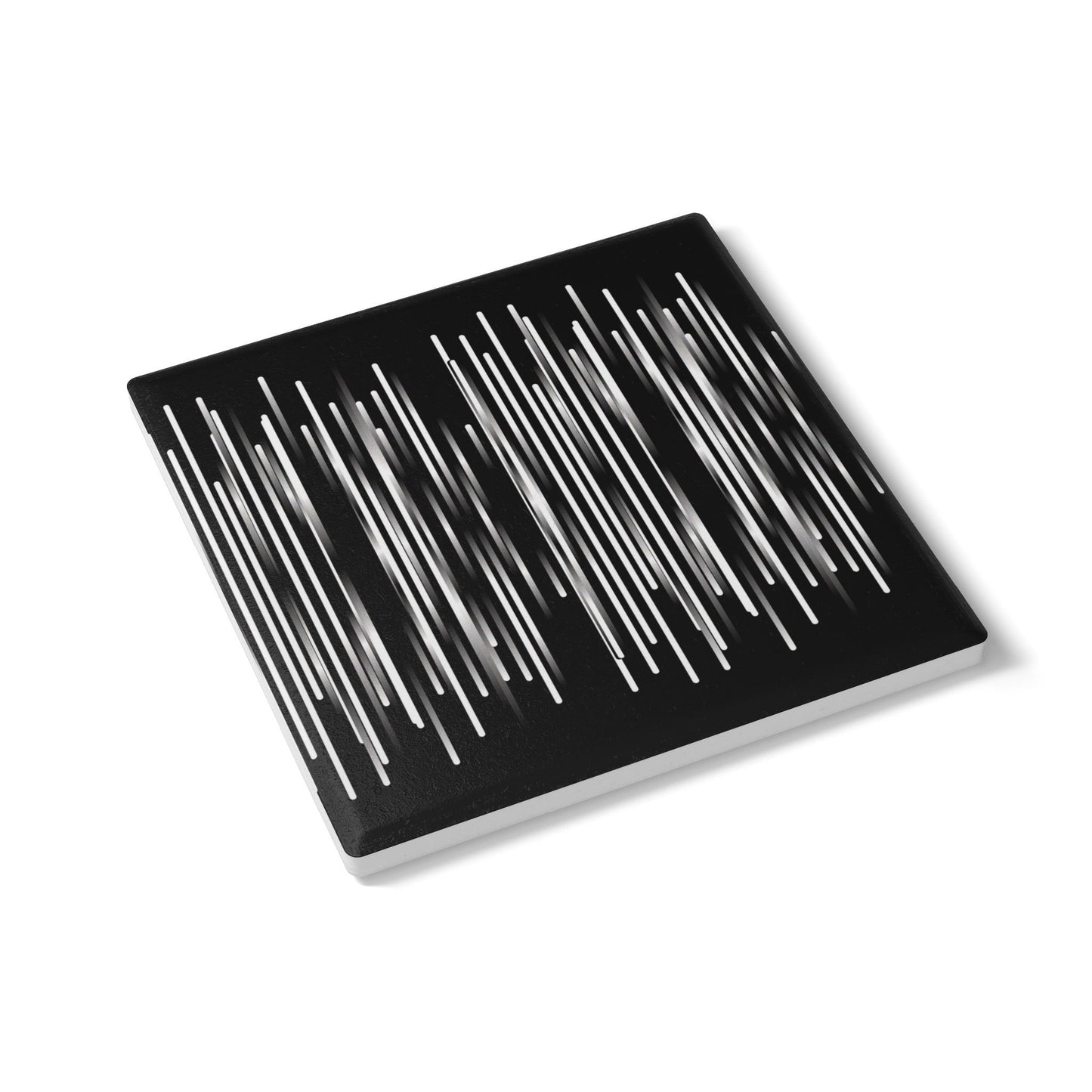 Ceramic Coaster - black & white & shadow - Pattern 1