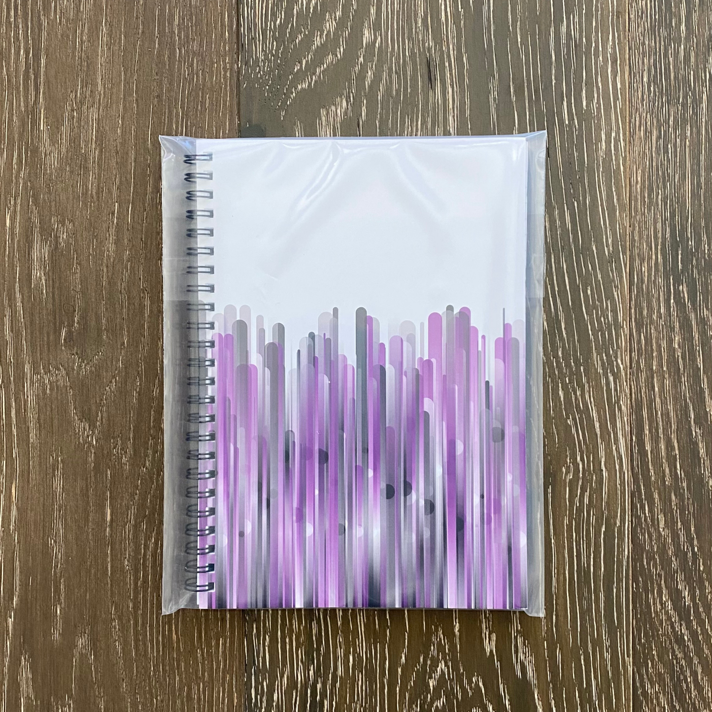 Spiral Notebook with Rule Lined Paper - city skyline (Inverted)