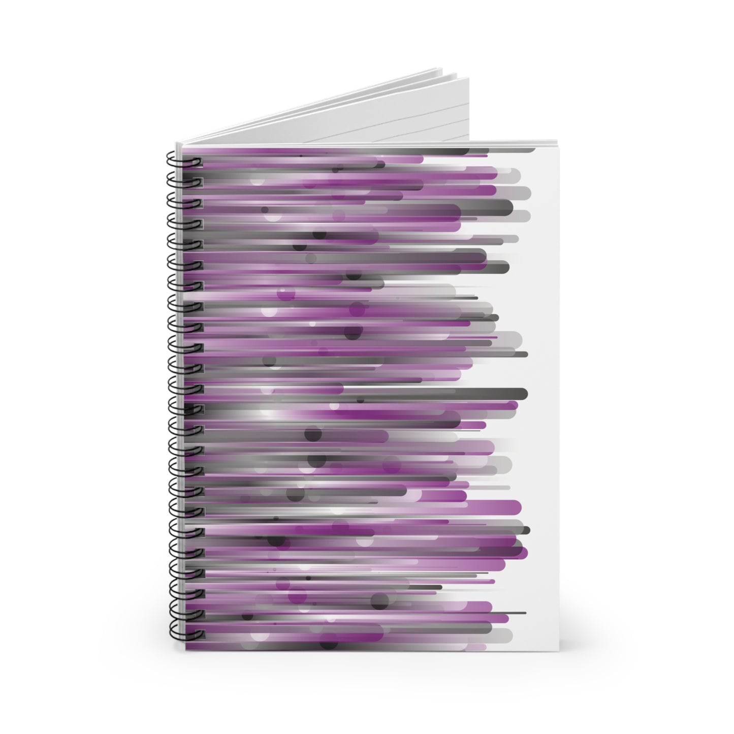 Spiral Notebook with Rule Lined Paper - city skyline - Rotated Left