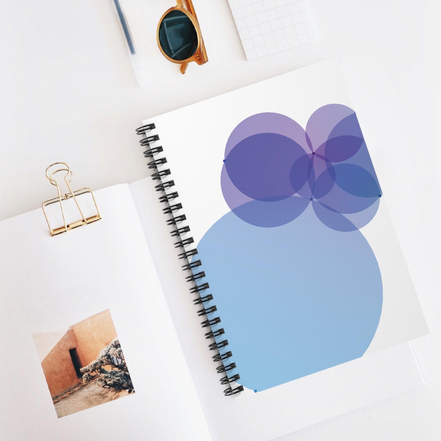 Spiral Notebook with Rule Lined Paper - blueberry