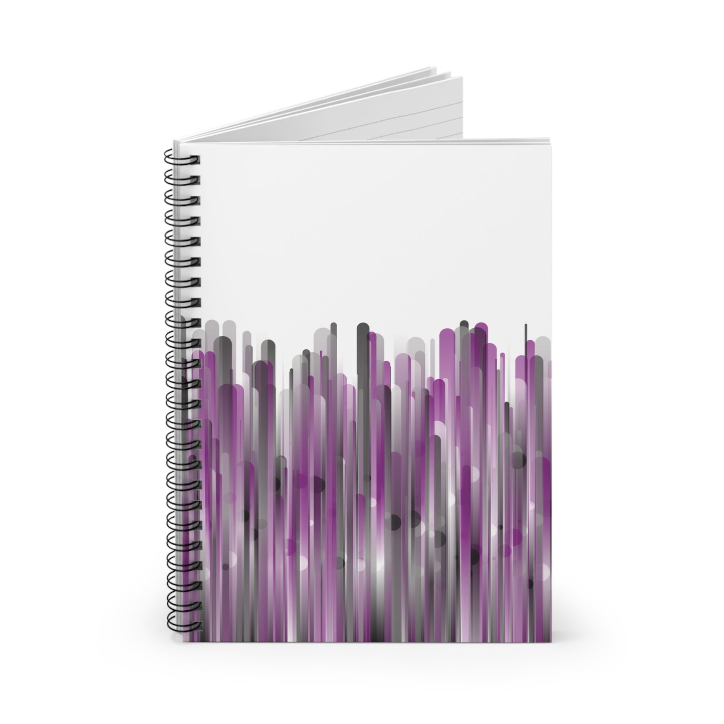 Spiral Notebook with Rule Lined Paper - city skyline (Inverted)