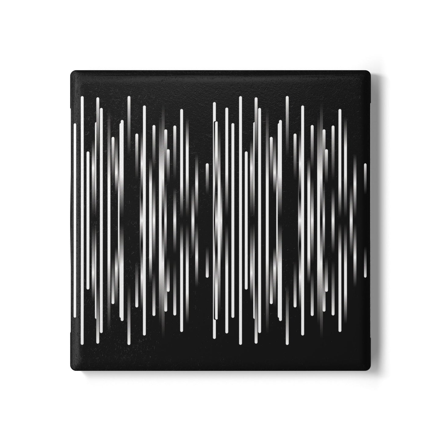 Ceramic Coaster - black & white & shadow - Pattern 1