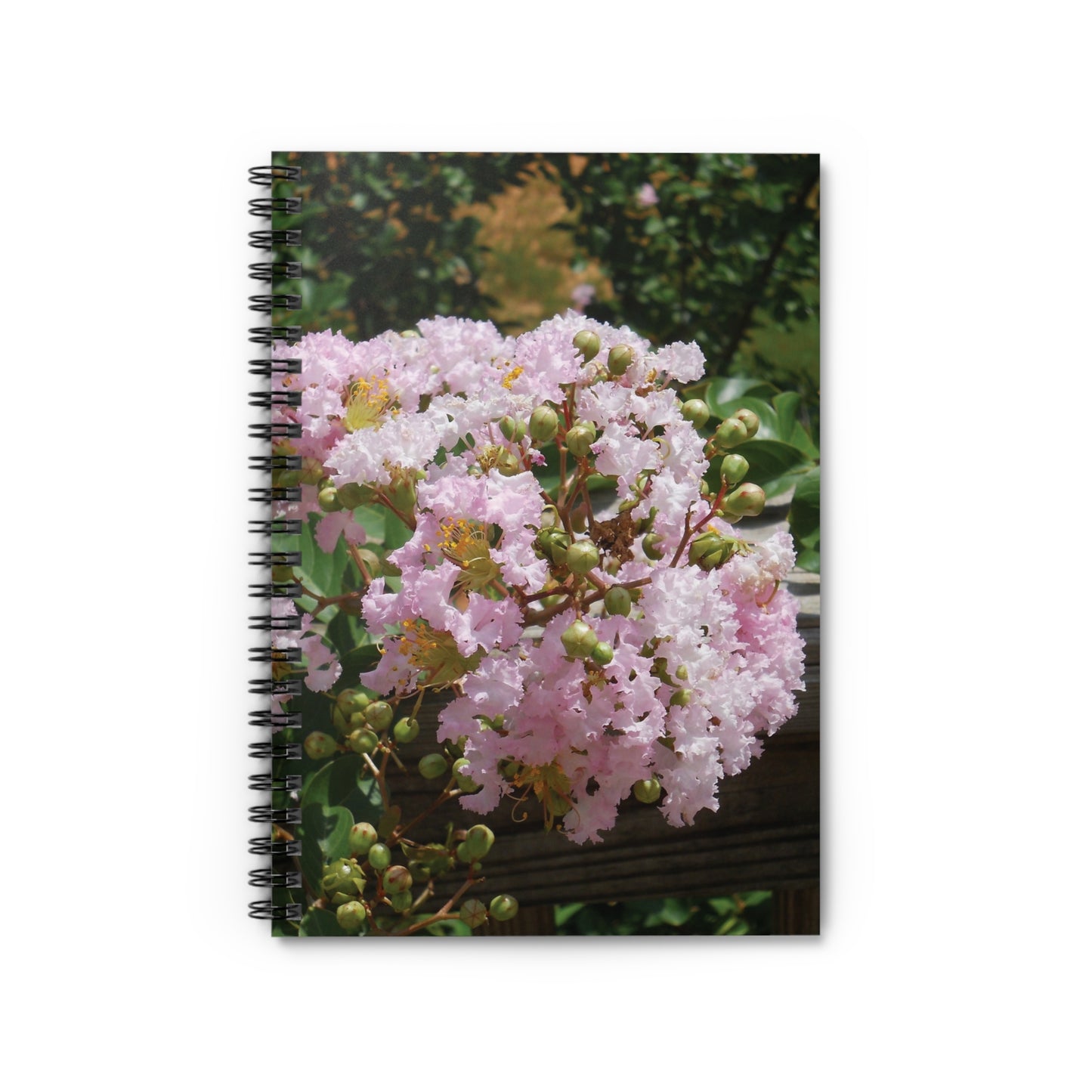 Spiral Notebook with Rule Lined Paper - flowers on the porch