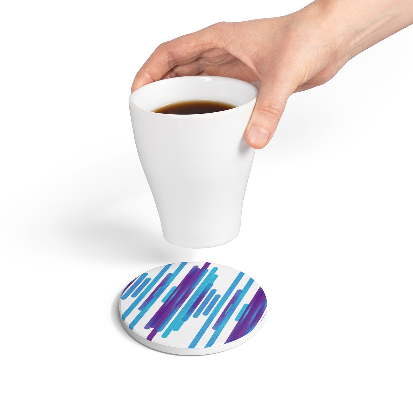 Ceramic Coaster - cloudy purple daze - Pattern 1