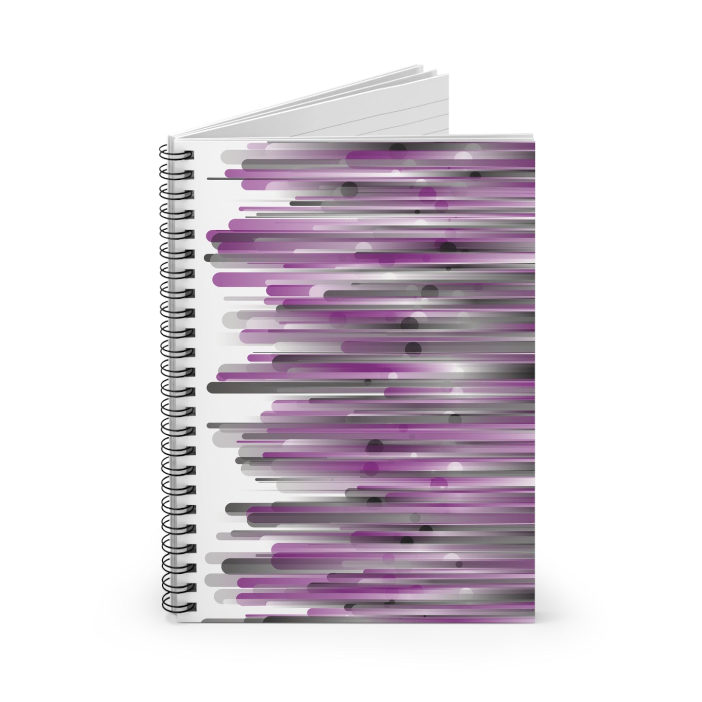 Spiral Notebook with Rule Lined Paper - city skyline - Rotated Right