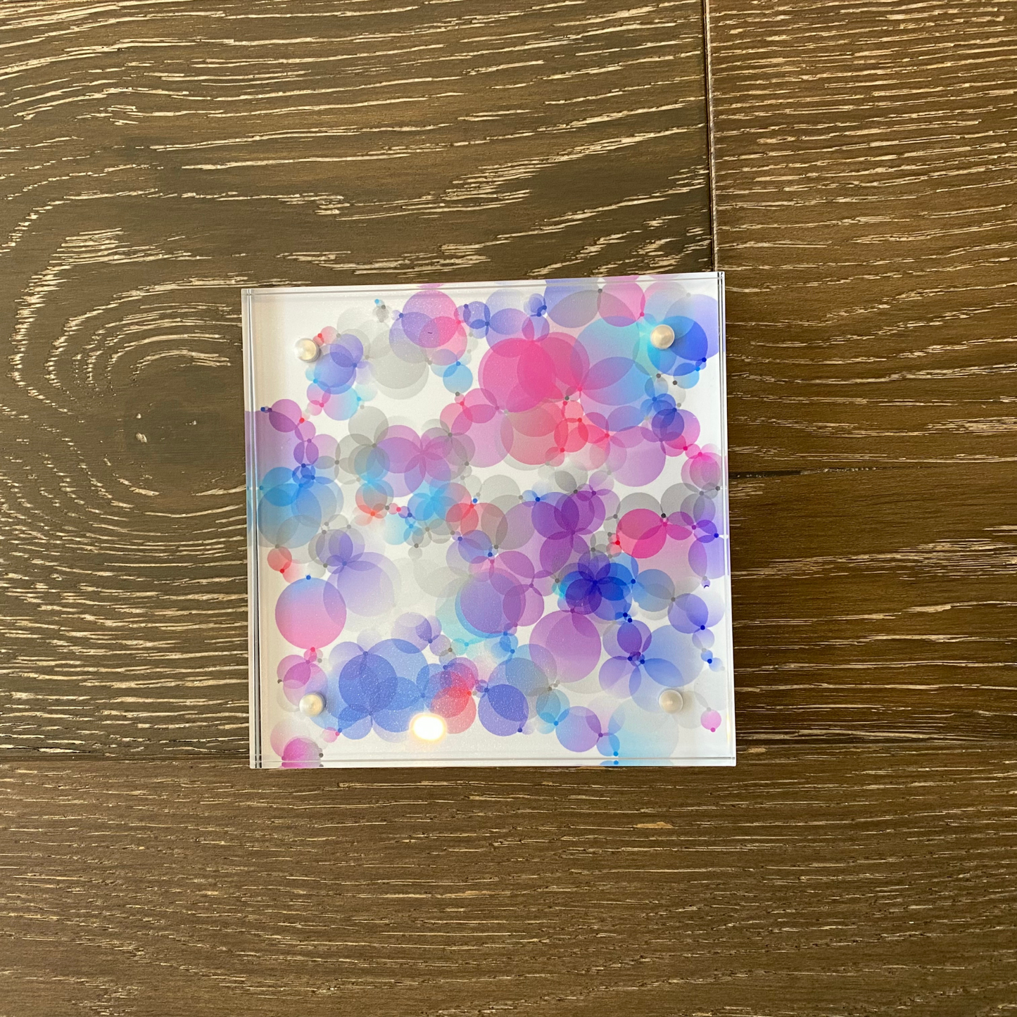 Original Art Print - pink, white, & blue