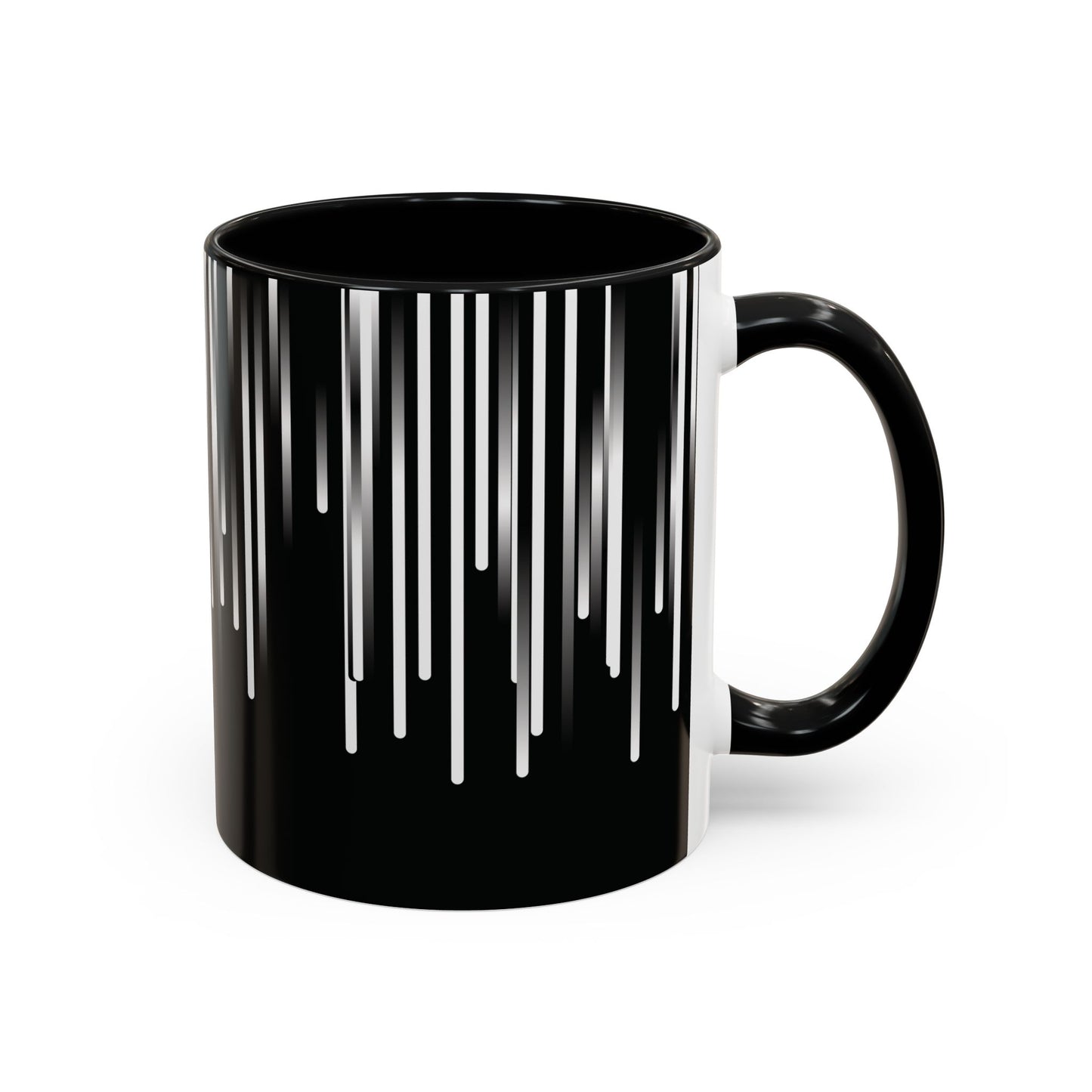 Accent Mug - 11oz - black & white & shadow