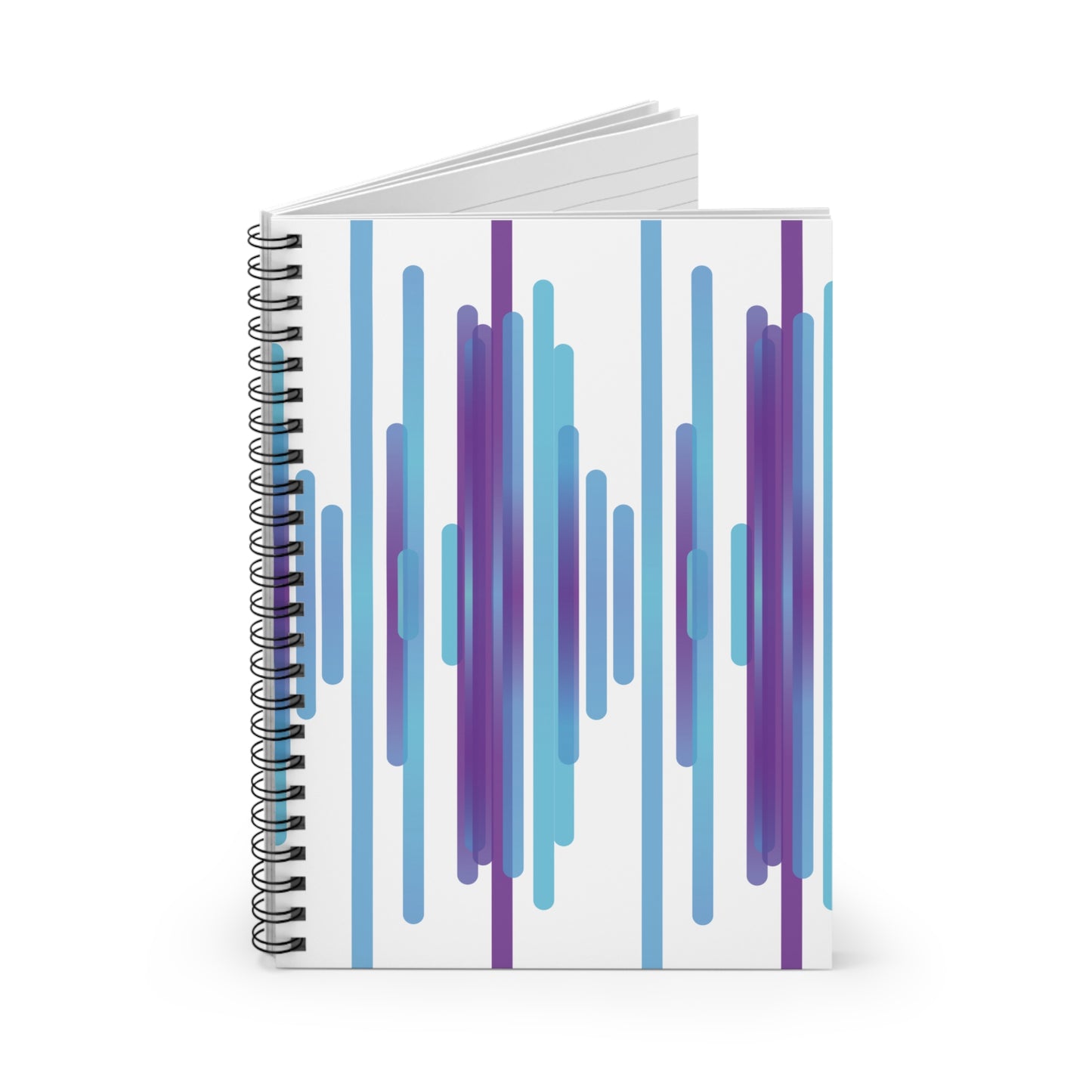 Spiral Notebook with Rule Lined Paper - cloudy purple daze (Pattern 1)