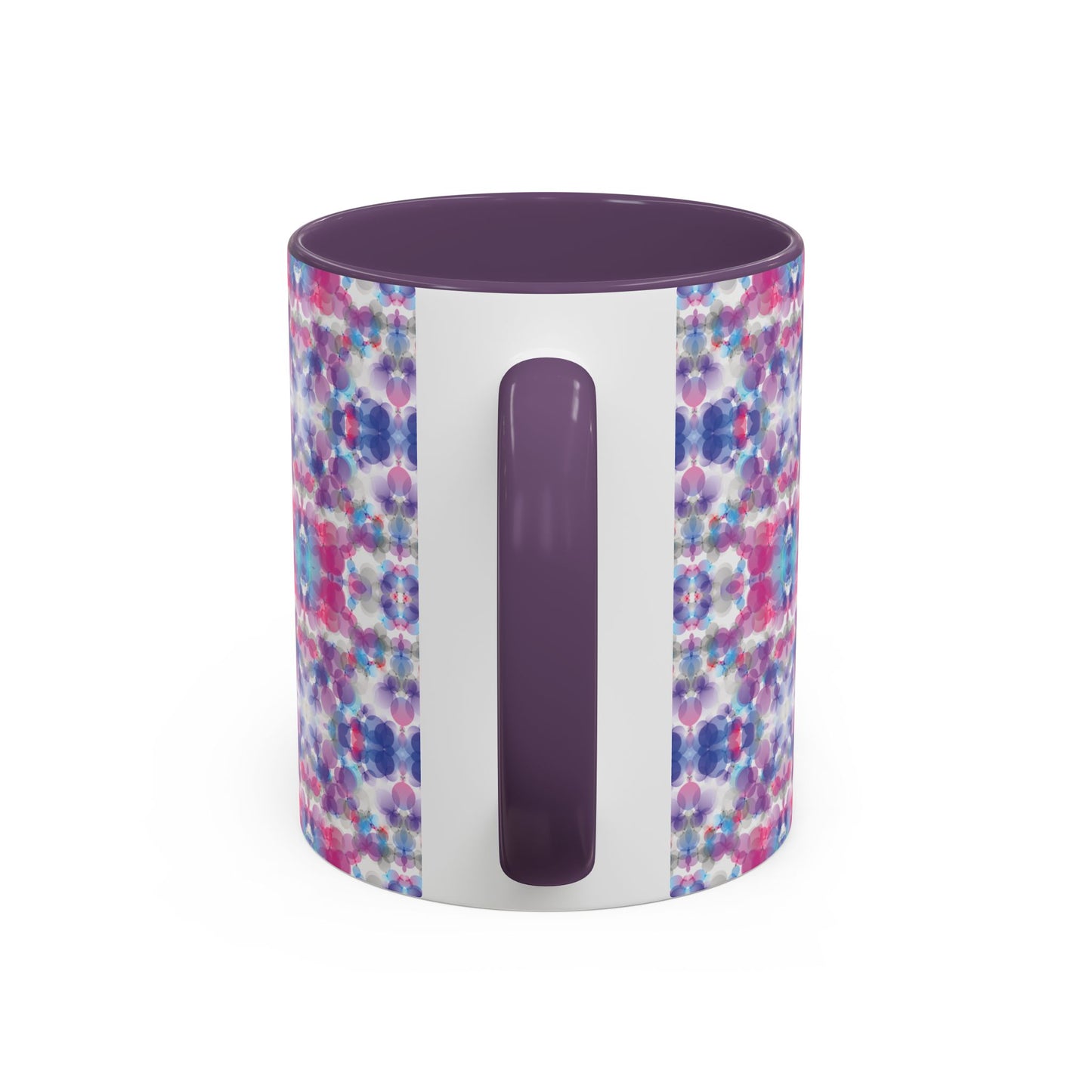 Accent Mug - 11oz - pink, white, & blue (Pattern 2)