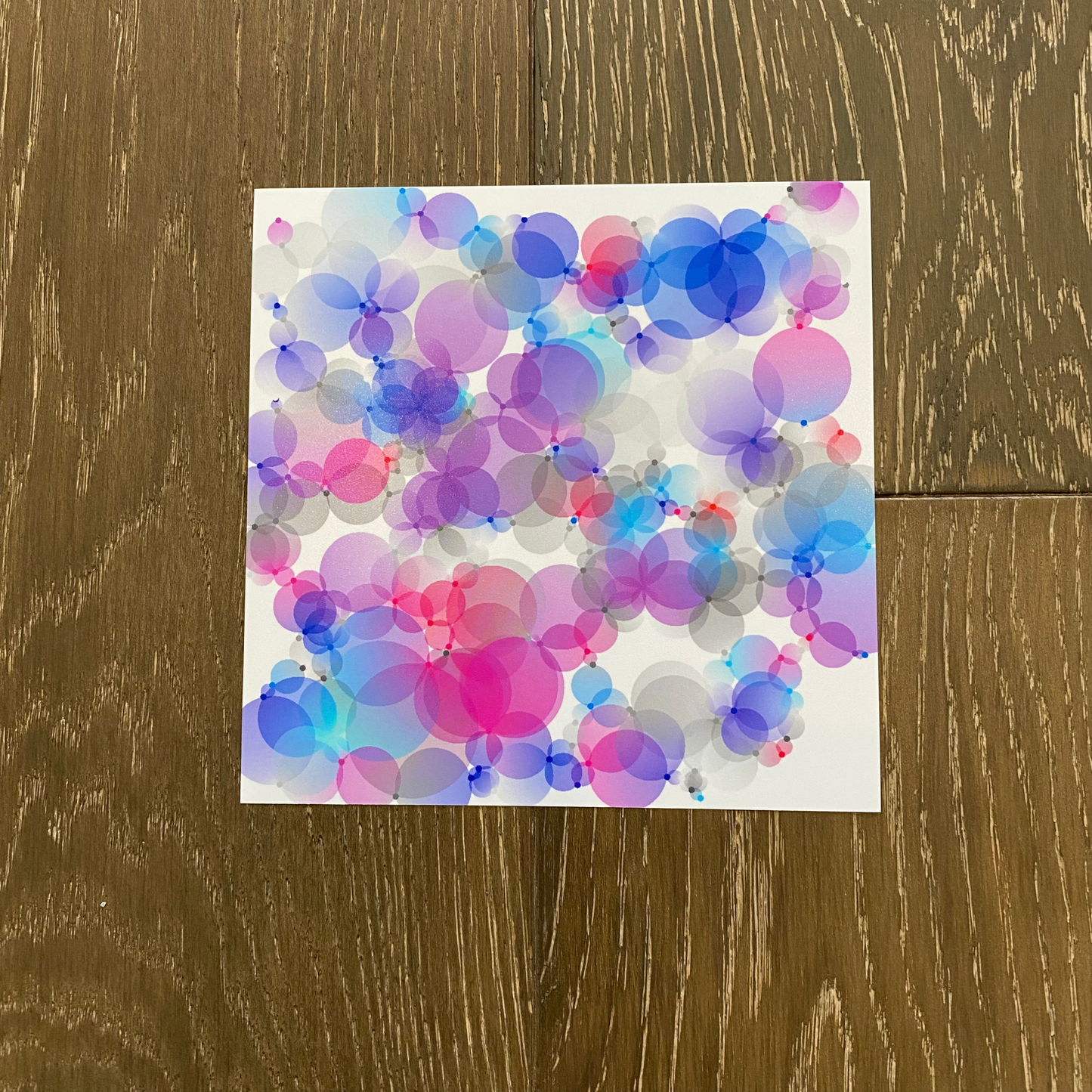 Original Art Print - pink, white, & blue