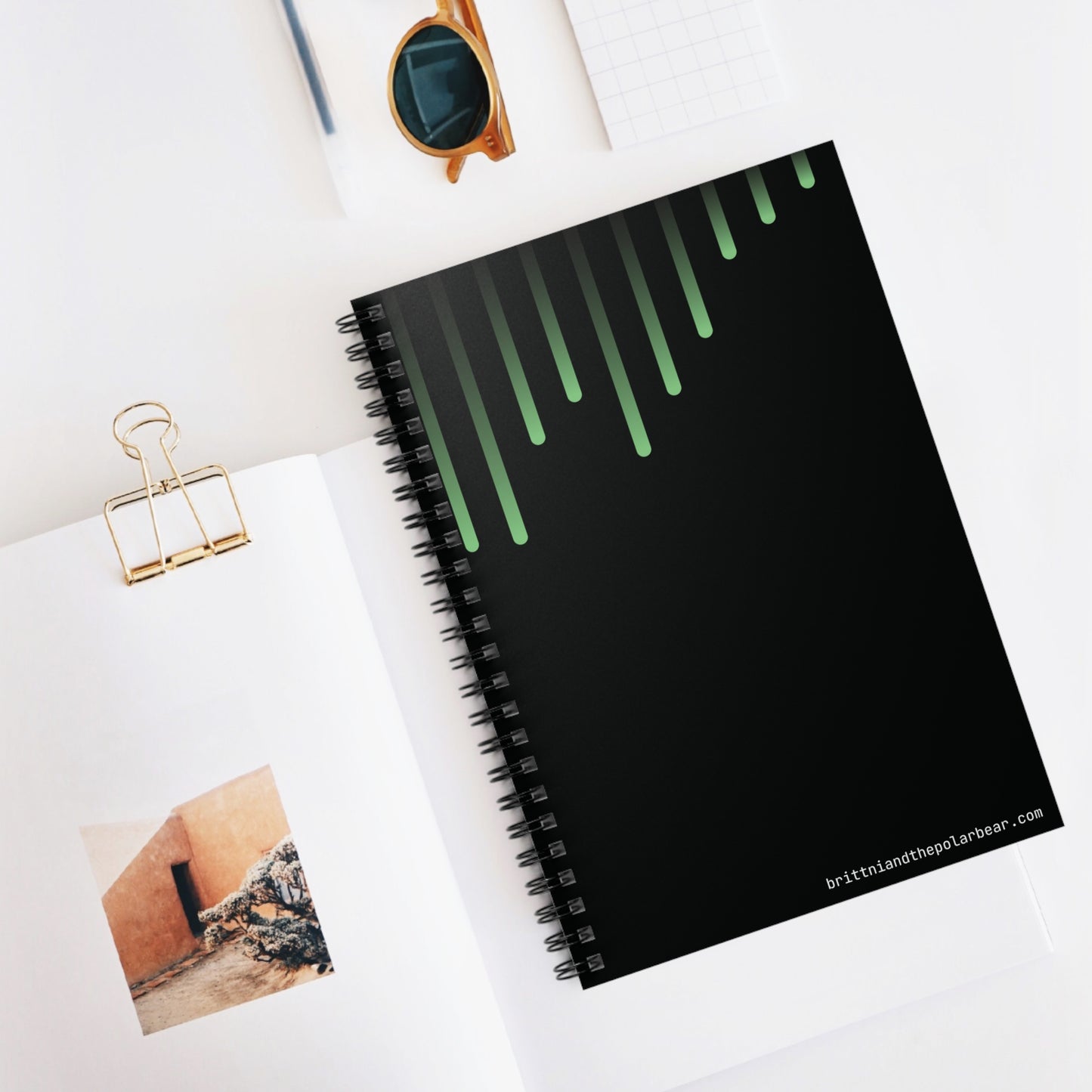 Spiral Notebook with Rule Lined Paper - radioactive