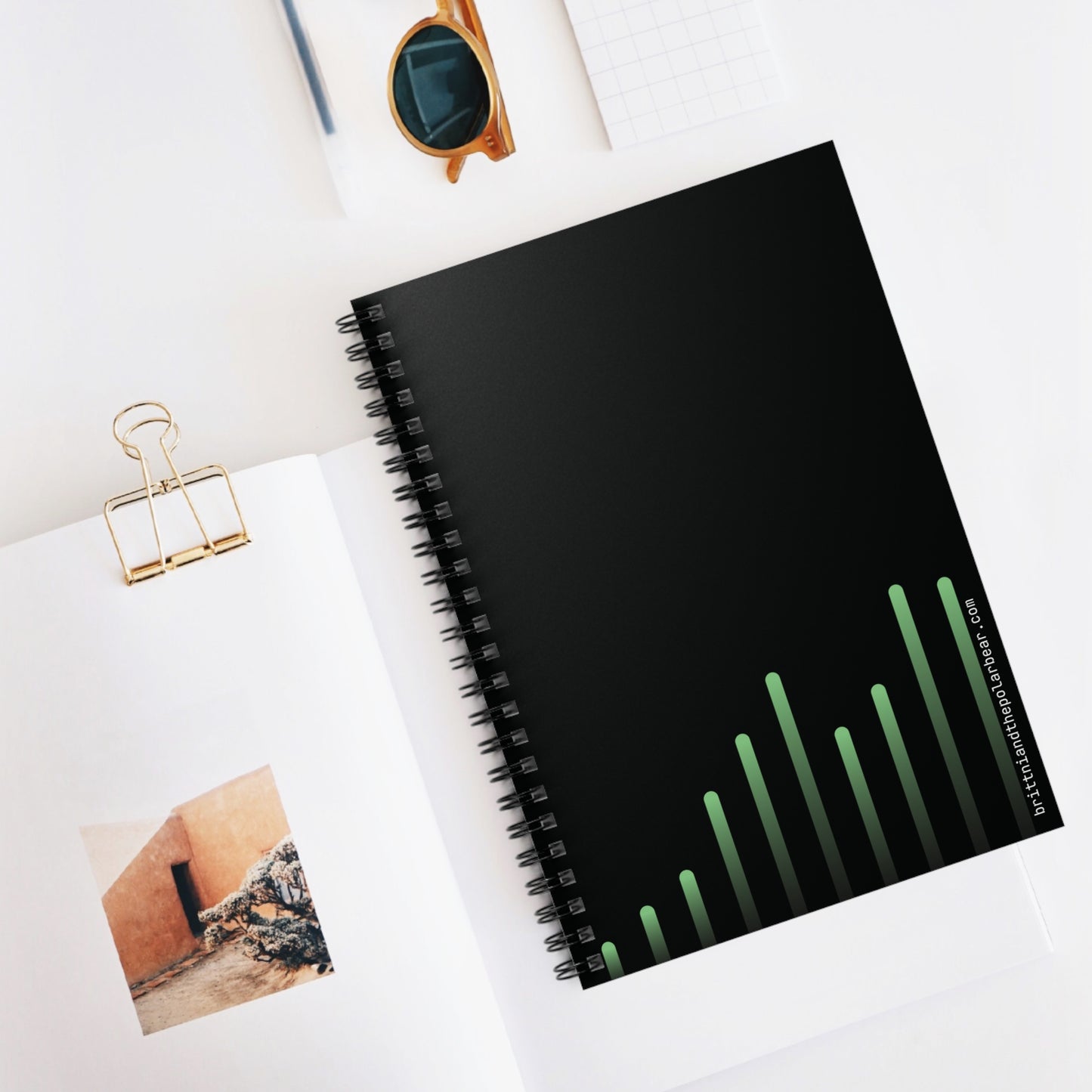 Spiral Notebook with Rule Lined Paper - radioactive