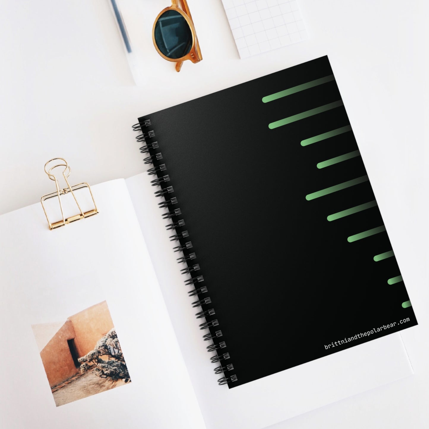 Spiral Notebook with Rule Lined Paper - radioactive