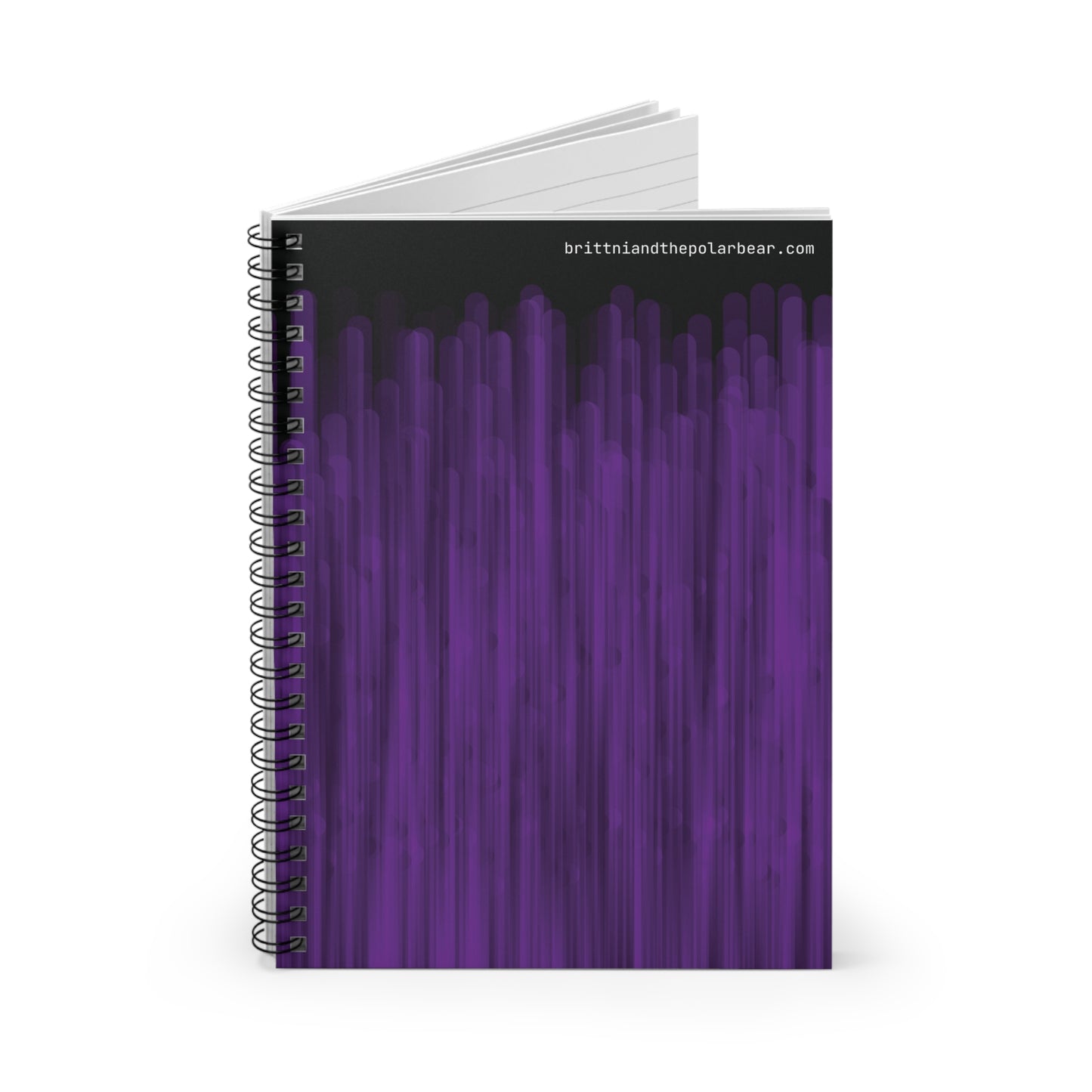 Spiral Notebook with Rule Lined Paper - raven violet