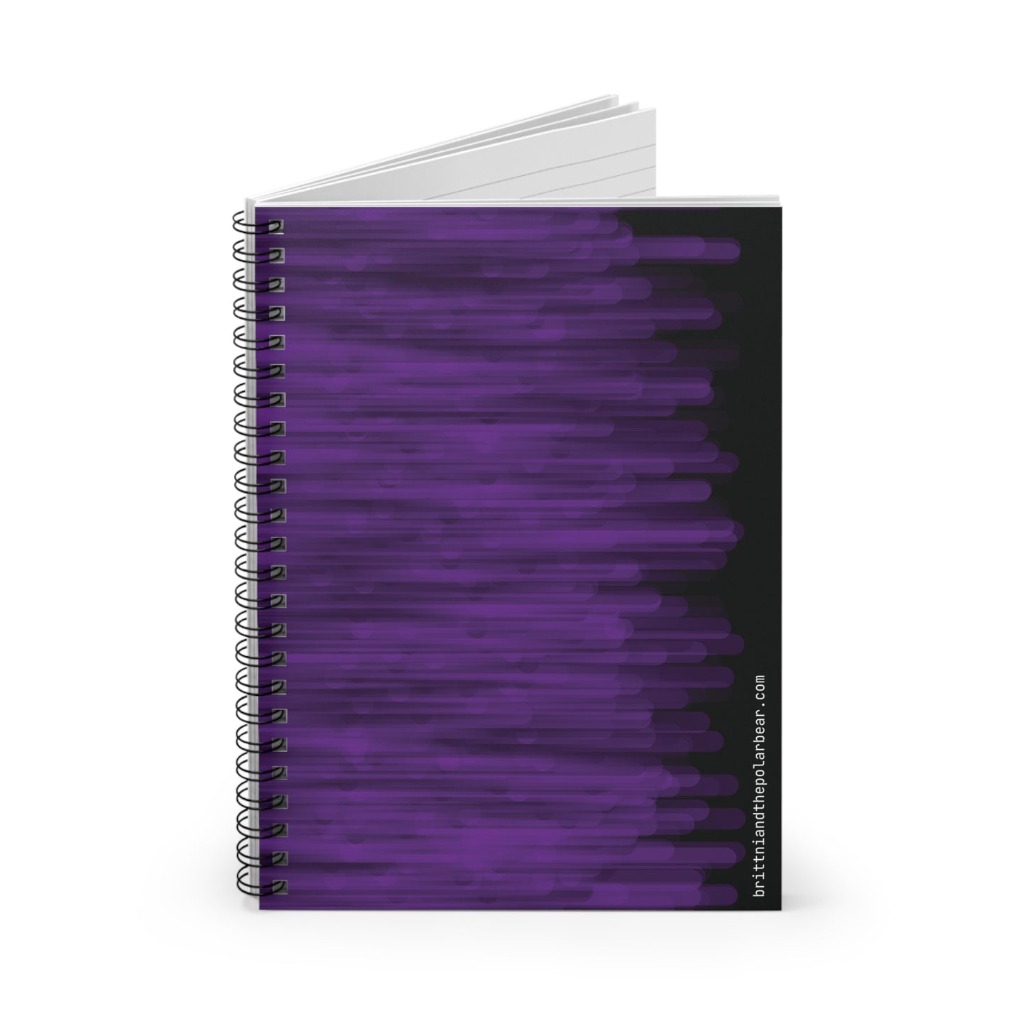 Spiral Notebook with Rule Lined Paper - raven violet
