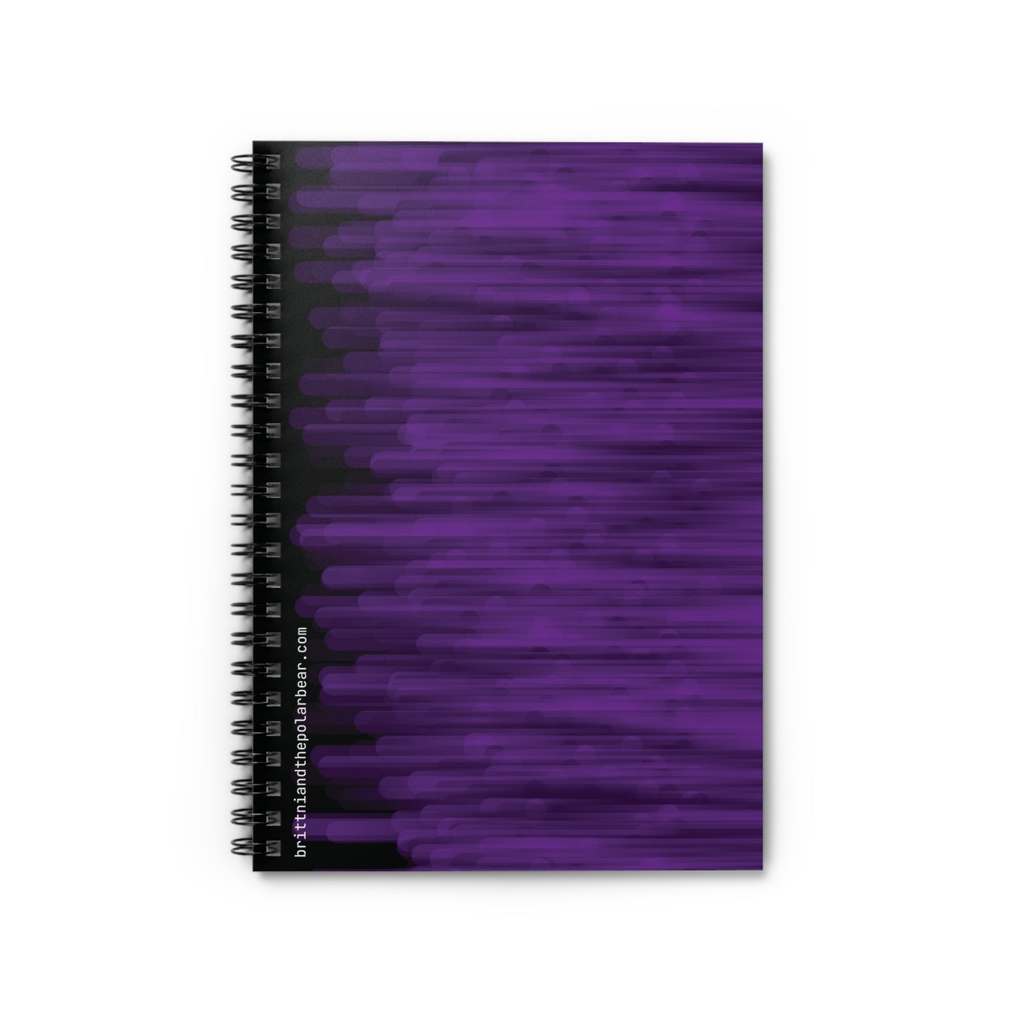 Spiral Notebook with Rule Lined Paper - raven violet