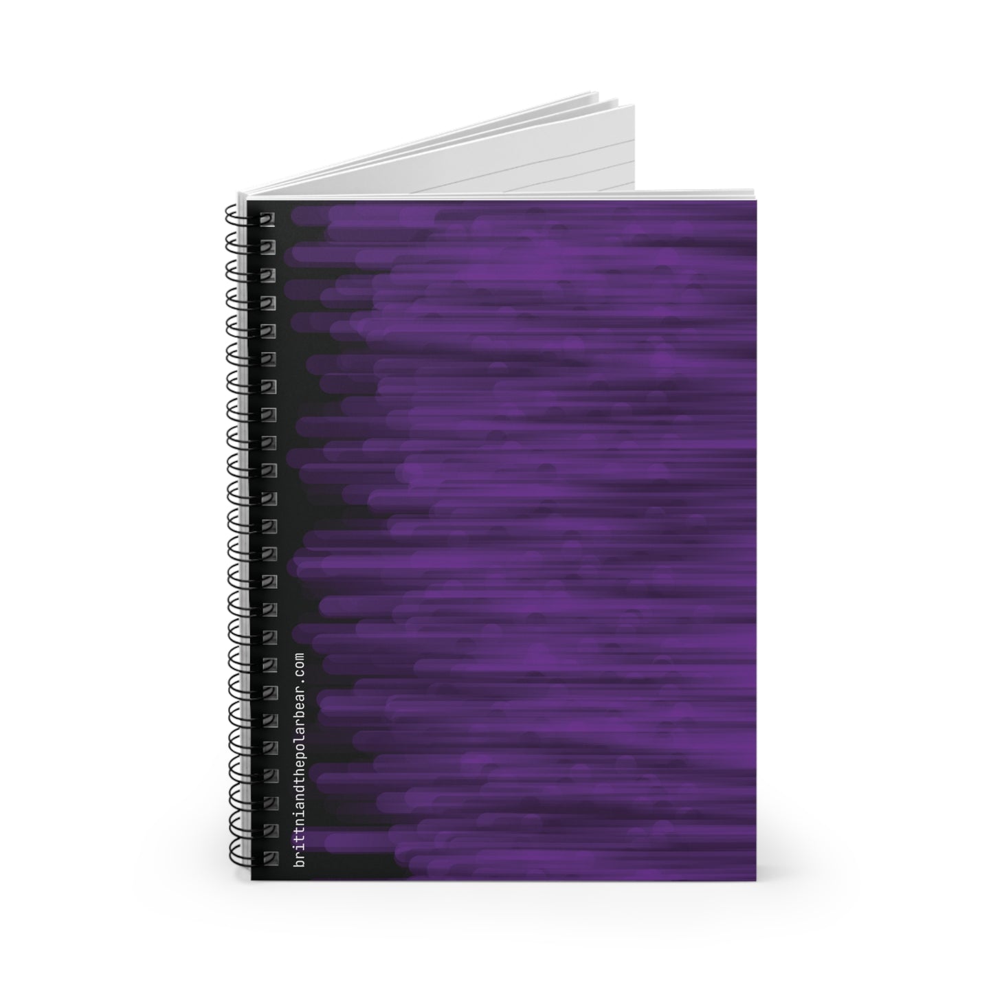Spiral Notebook with Rule Lined Paper - raven violet
