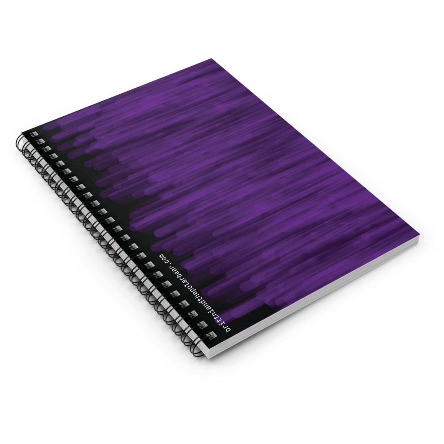 Spiral Notebook with Rule Lined Paper - raven violet