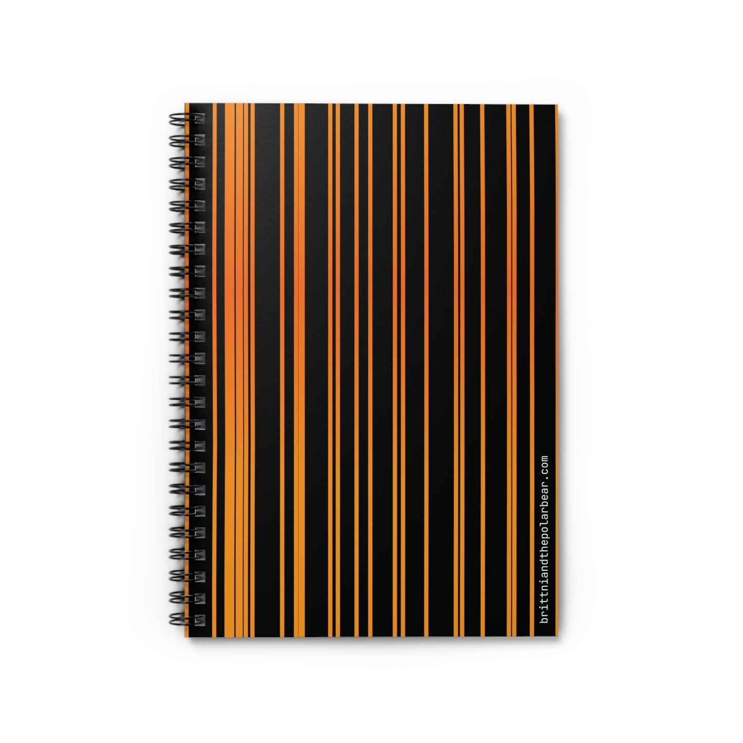 Spiral Notebook with Rule Lined Paper - spooky orange