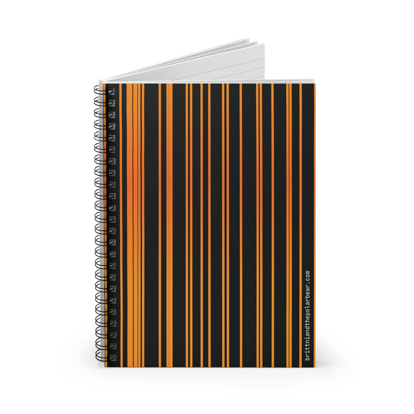 Spiral Notebook with Rule Lined Paper - spooky orange