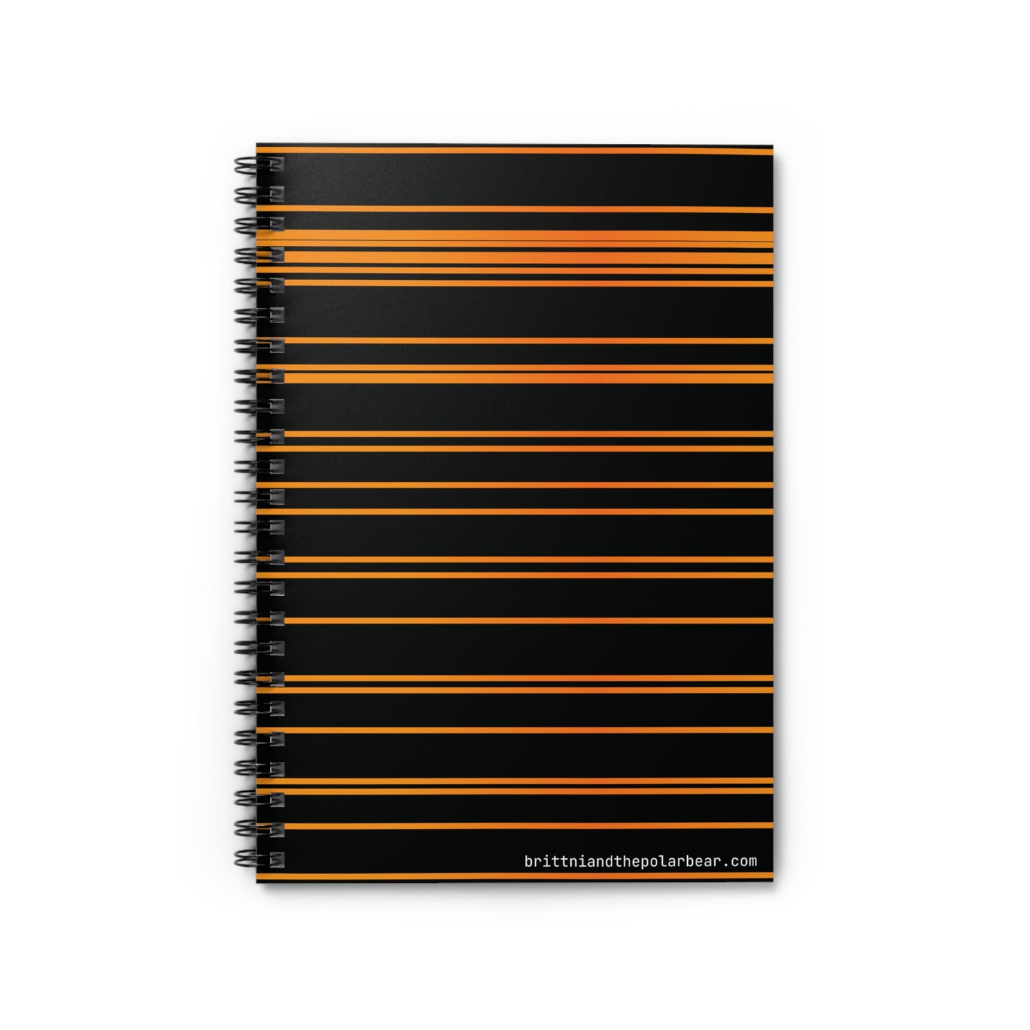 Spiral Notebook with Rule Lined Paper - spooky orange