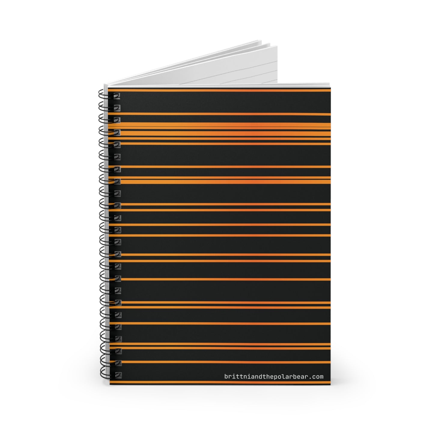 Spiral Notebook with Rule Lined Paper - spooky orange