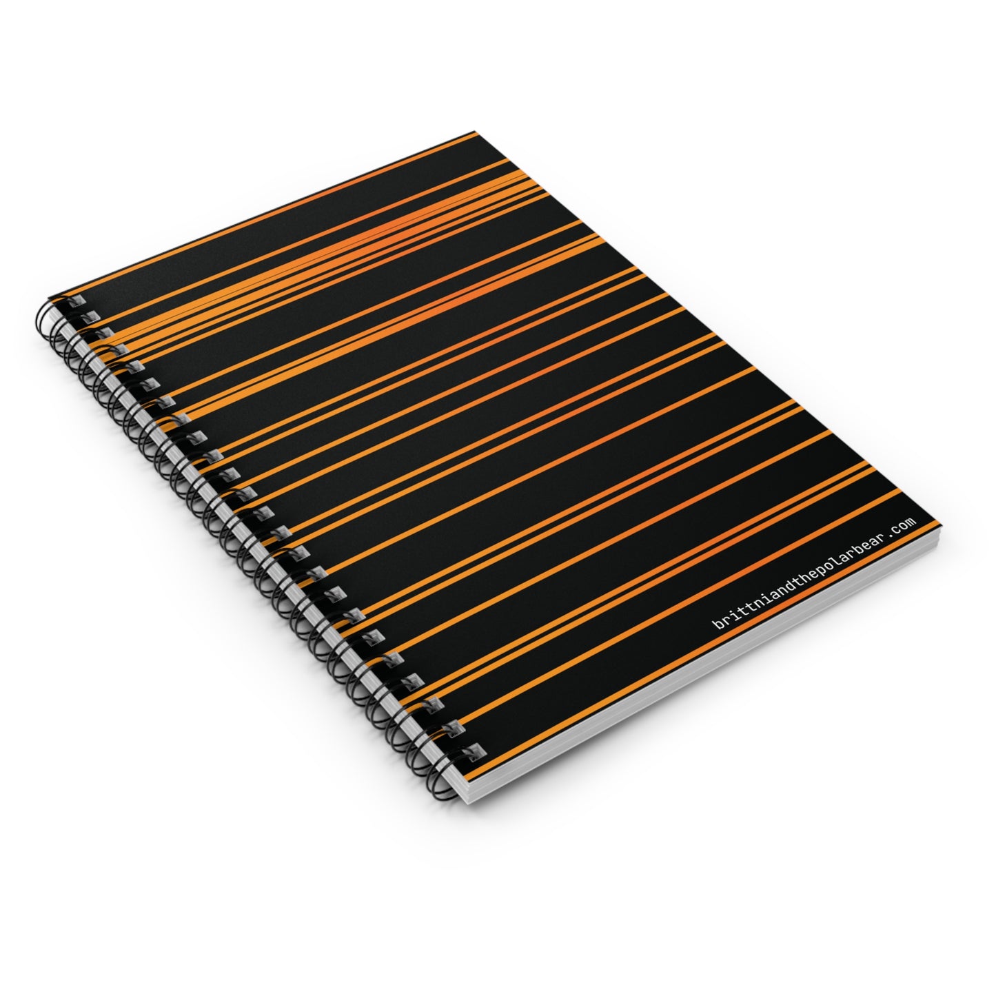 Spiral Notebook with Rule Lined Paper - spooky orange