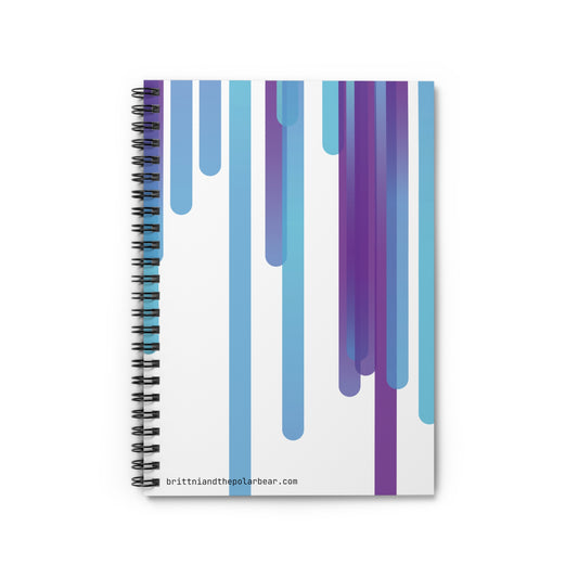 Spiral Notebook with Rule Lined Paper - cloudy purple daze