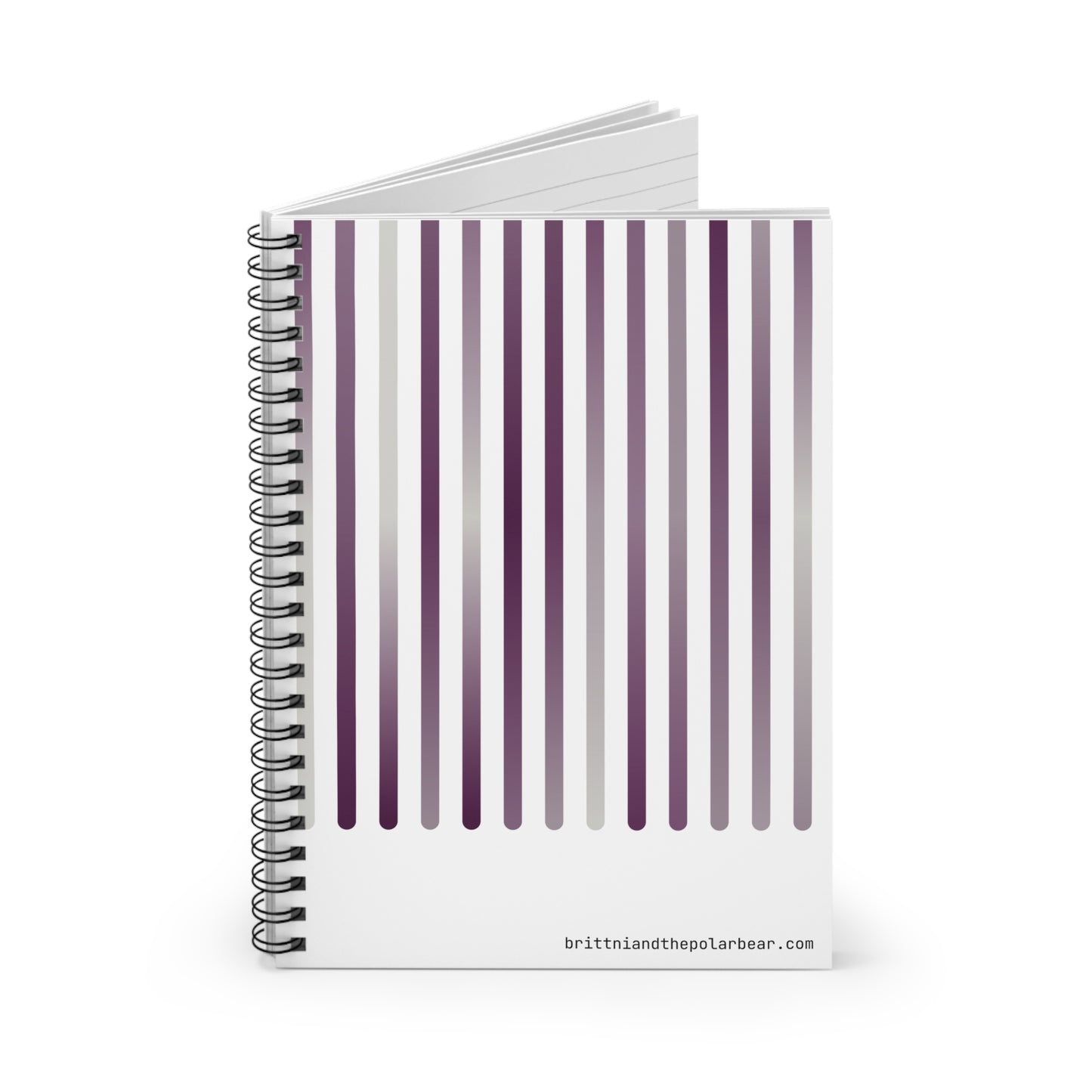 Spiral Notebook with Rule Lined Paper - amethyst silver