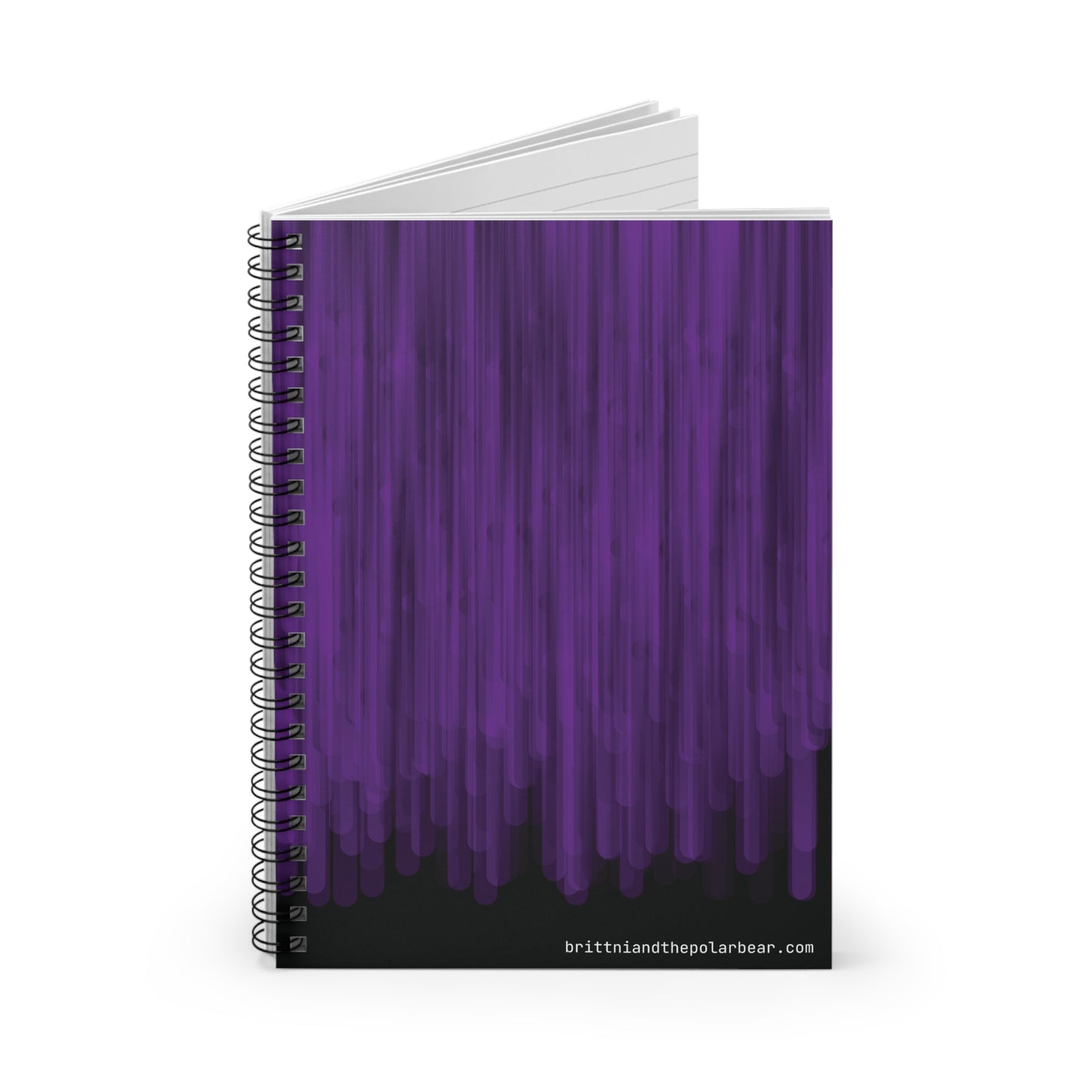 Spiral Notebook with Rule Lined Paper - raven violet
