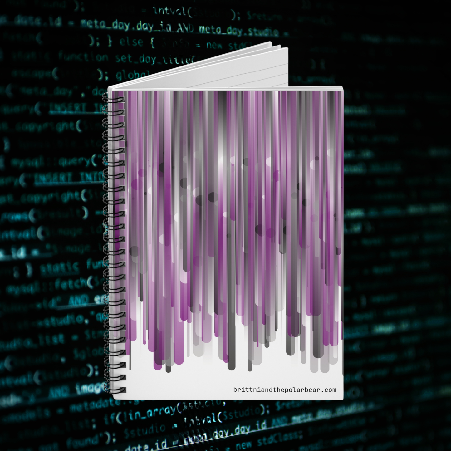 Spiral Notebook with Rule Lined Paper - city skyline