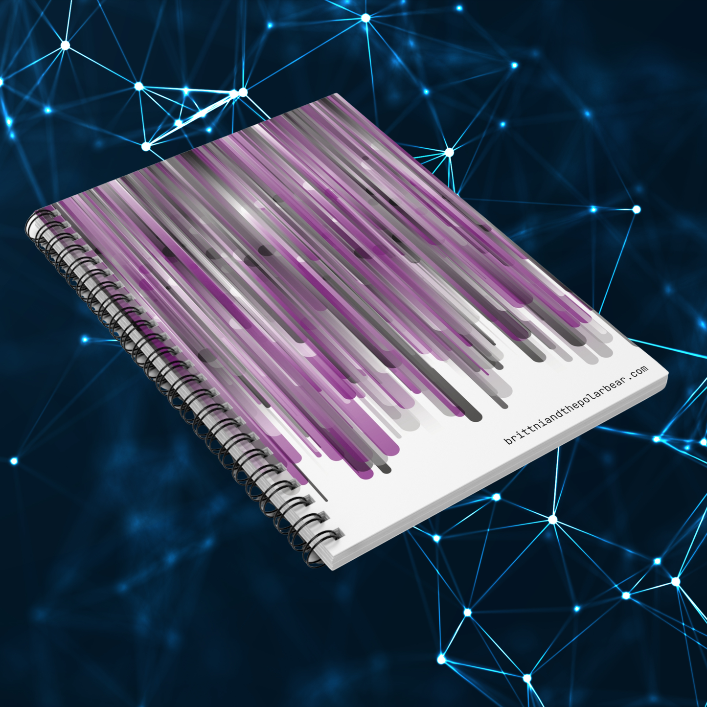 Spiral Notebook with Rule Lined Paper - city skyline