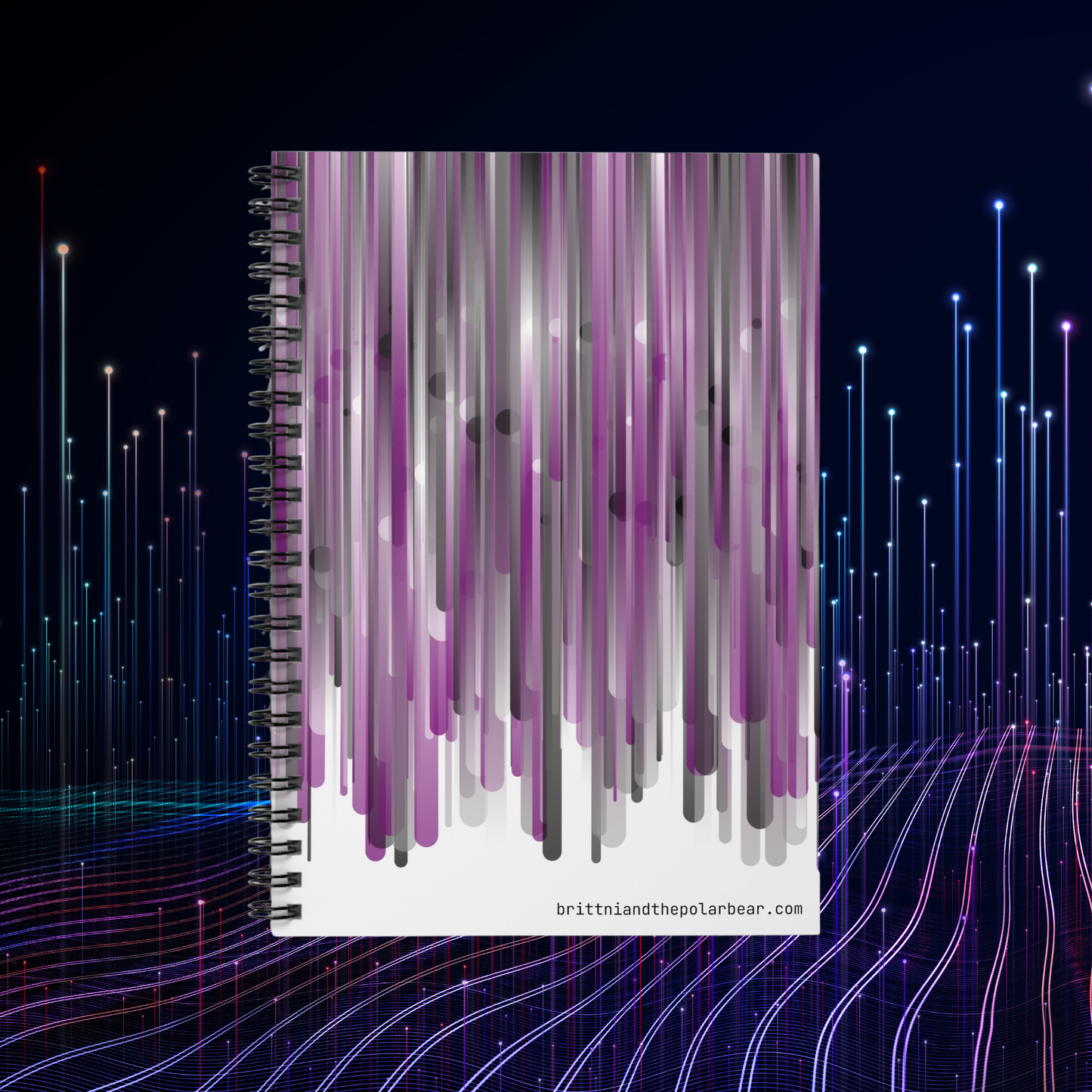 Spiral Notebook with Rule Lined Paper - city skyline
