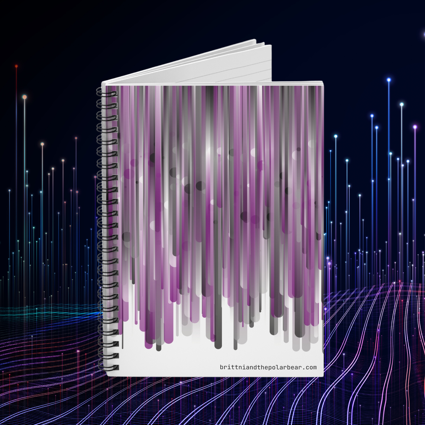 Spiral Notebook with Rule Lined Paper - city skyline