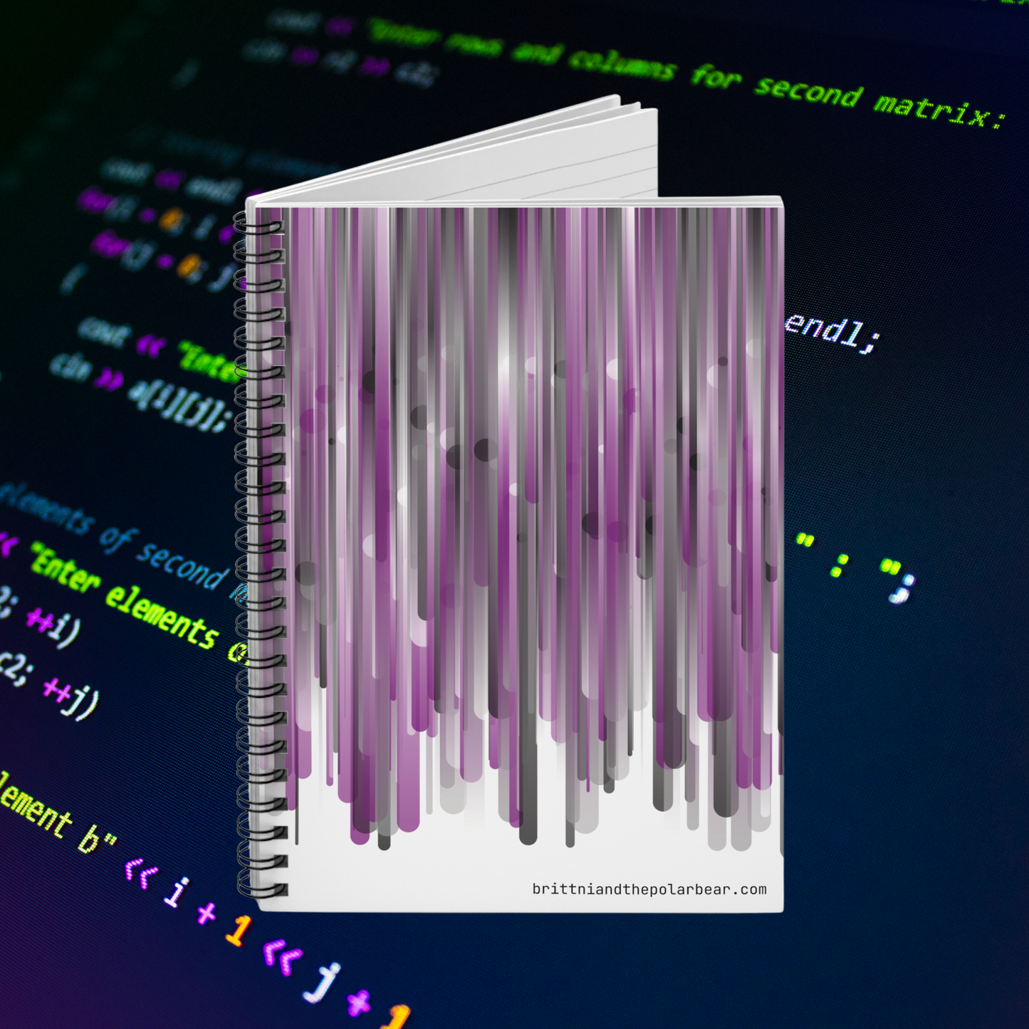 Spiral Notebook with Rule Lined Paper - city skyline