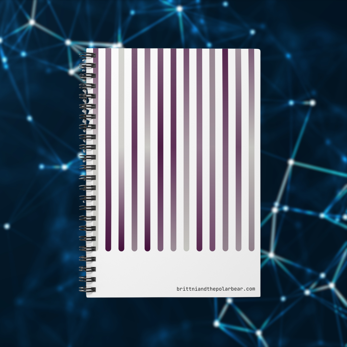 Spiral Notebook with Rule Lined Paper - amethyst silver